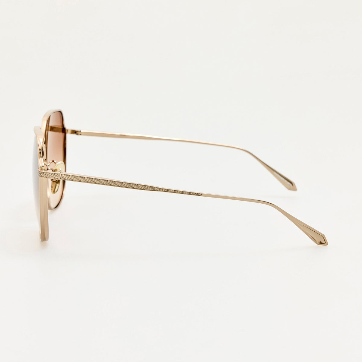 Jasmine Sunglasses in 22K Gold and Mocha - LINDA FARROW-Sunglasses-