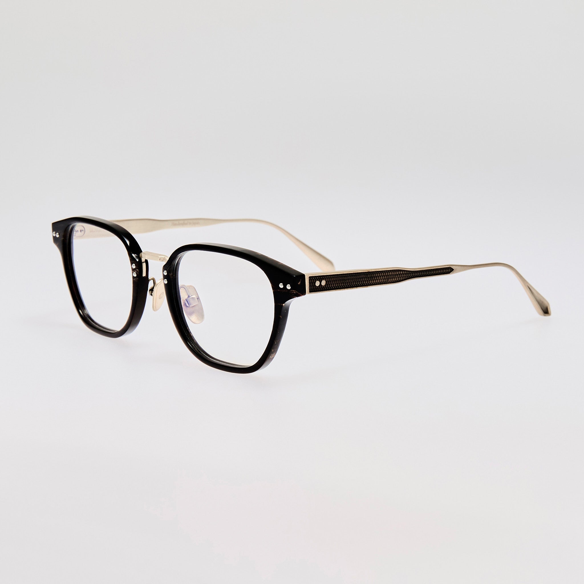 Jeffrey Optical Frame in Buffalo Horn and 925 Sterling Silver - LINDA FARROW - Optical Frame - 