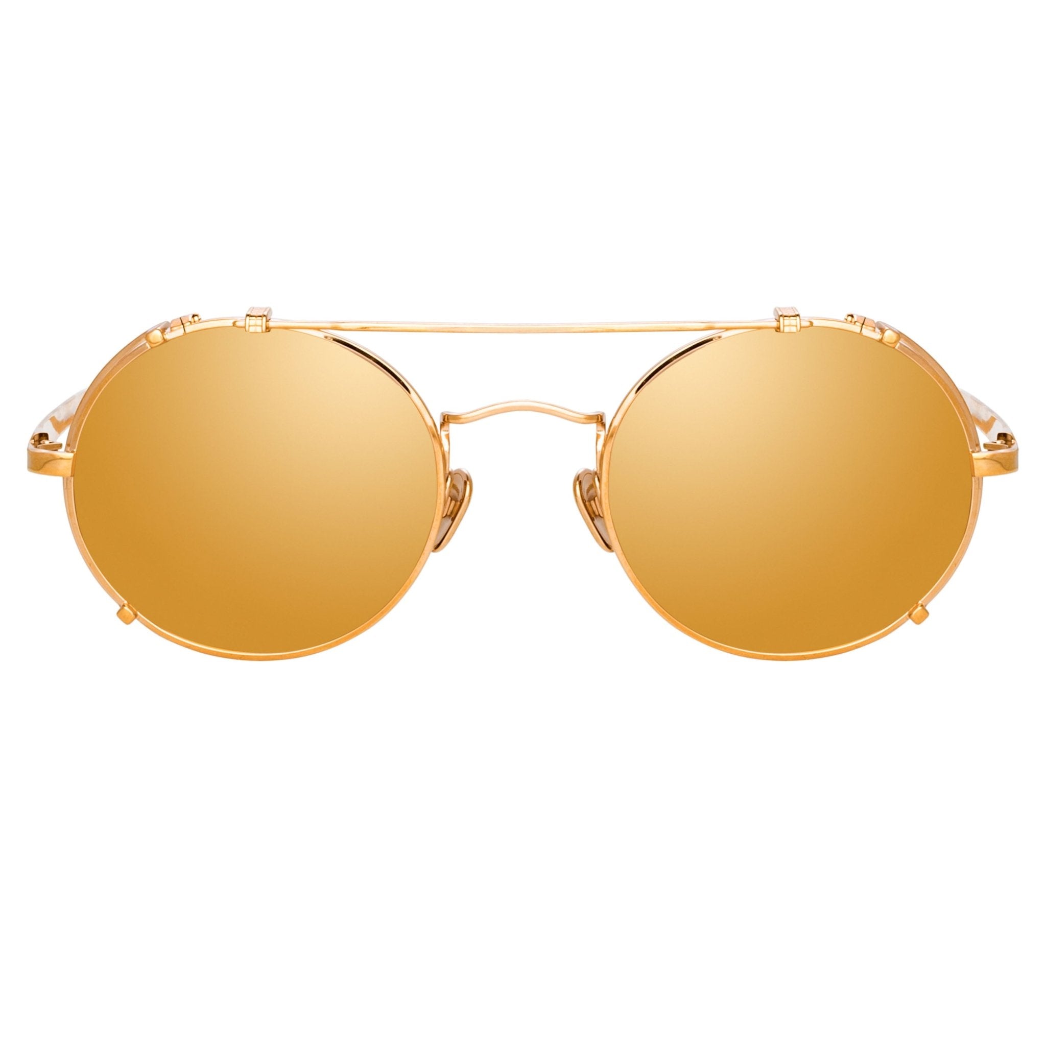 Jimi Sunglasses in 18K Rose Gold - LINDA FARROW - Sunglasses - 