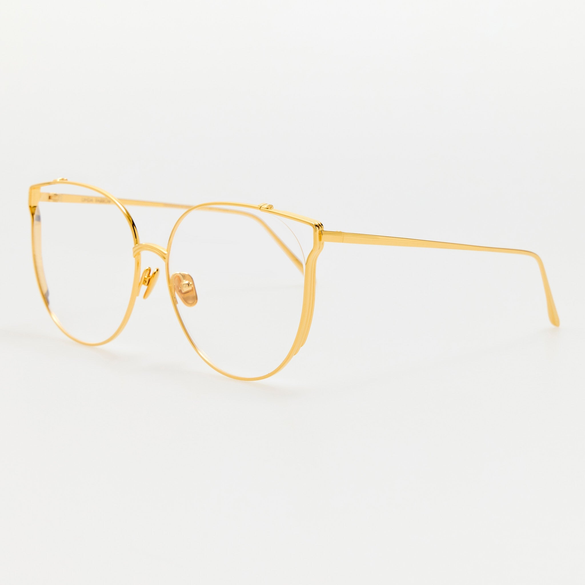 Joanna Optical Frame in 22K Yellow Gold - LINDA FARROW - Optical Frame - 