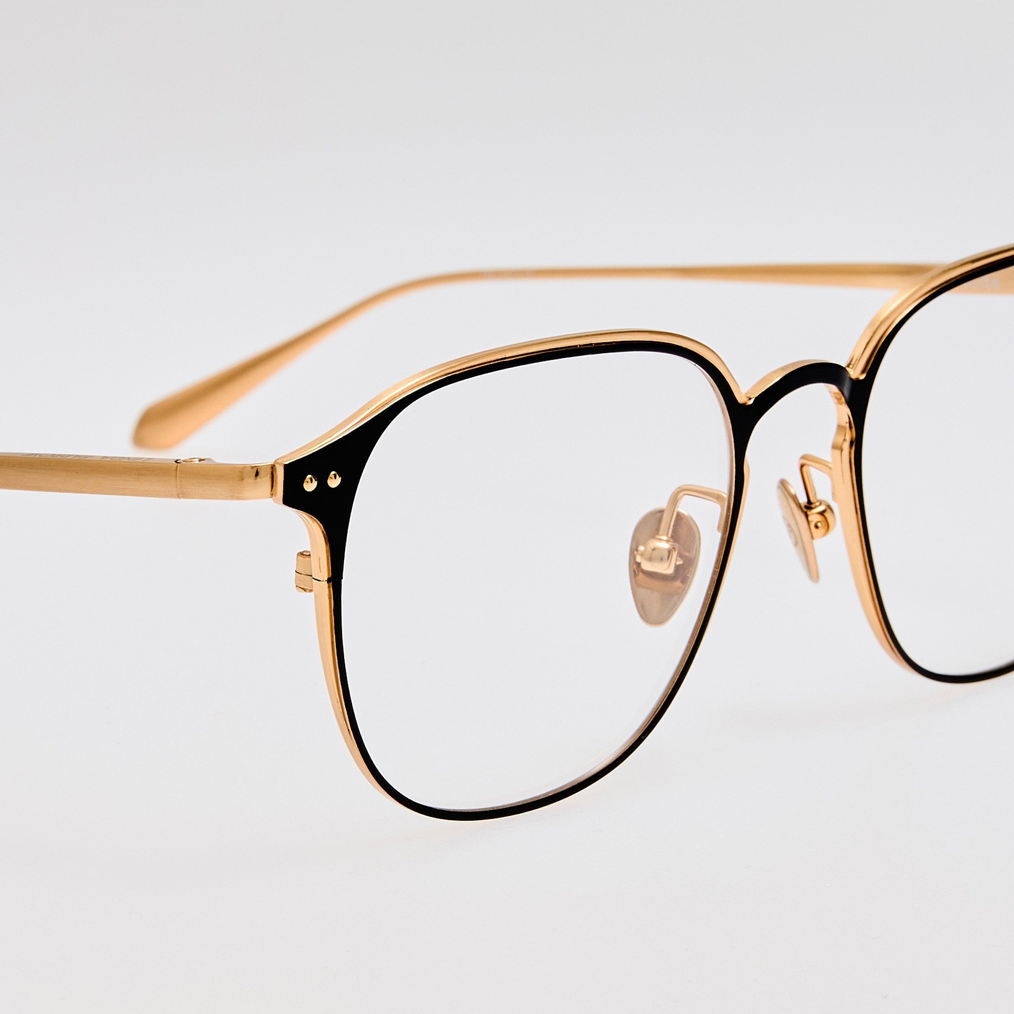 Jude Optical in Matt Champagne - LINDA FARROW - Optical Frame - 