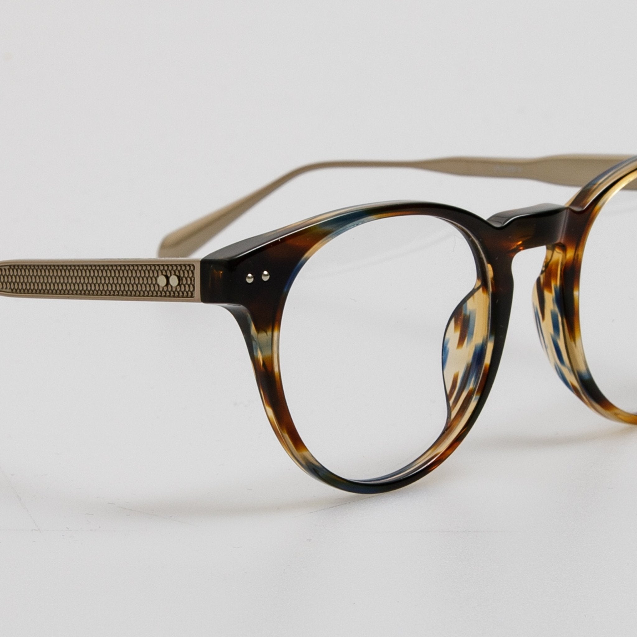 Kaan Oval Optical Frame in Earth Horn - LINDA FARROW - Optical Frame - 