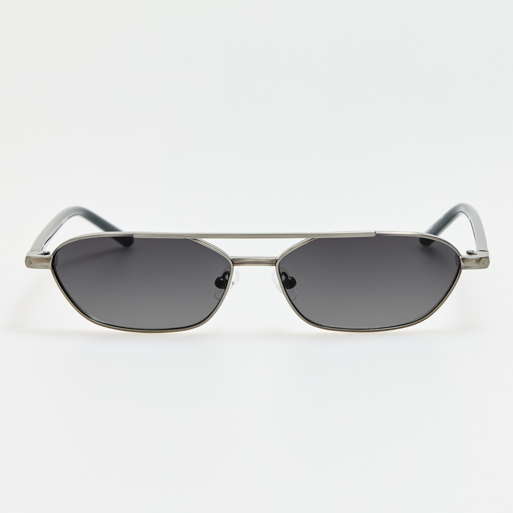 Kika Gloria Sunglasses in Antique Silver and Grey - LINDA FARROW-Sunglasses-