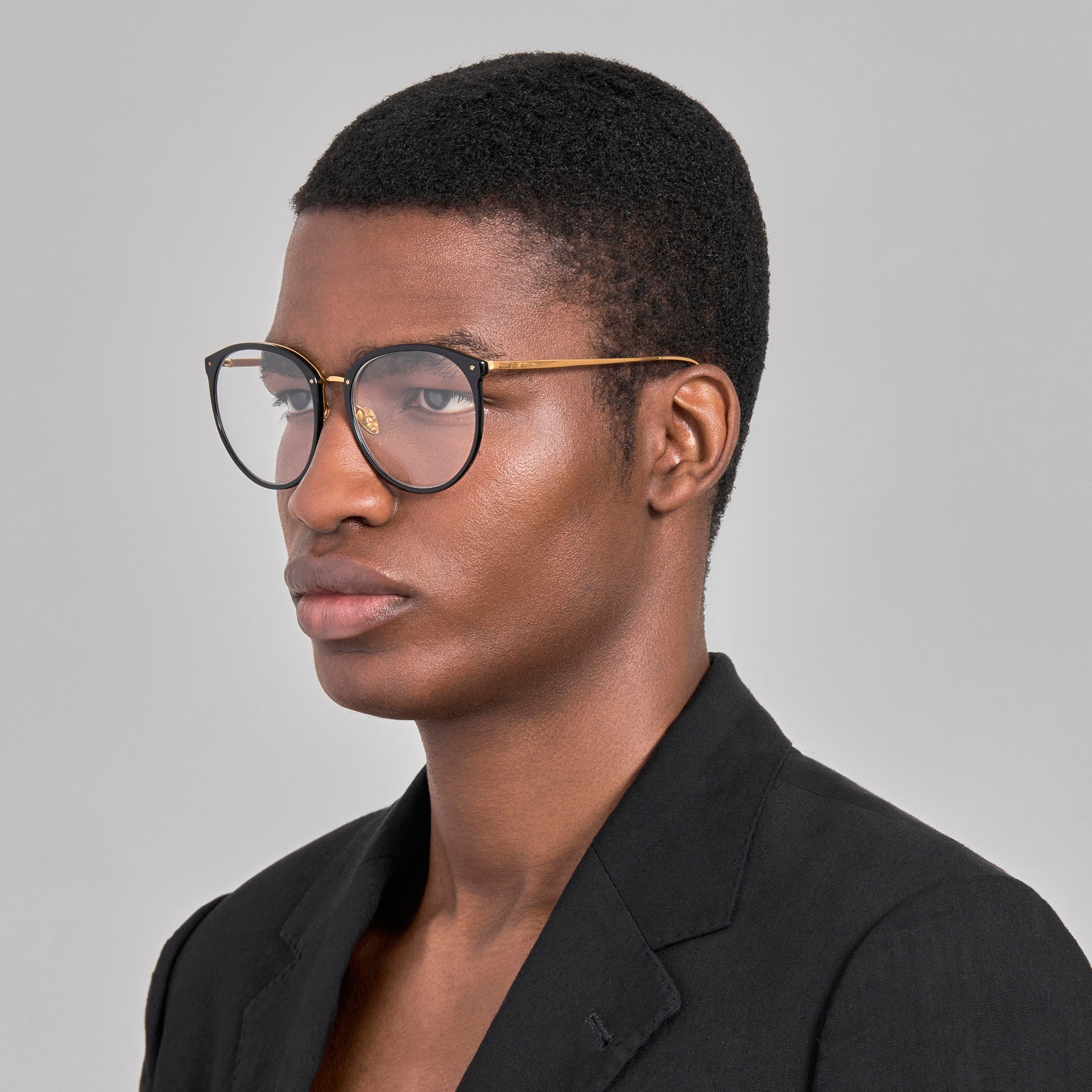 Kings Optical Frame in Black - LINDA FARROW-Optical Frame-