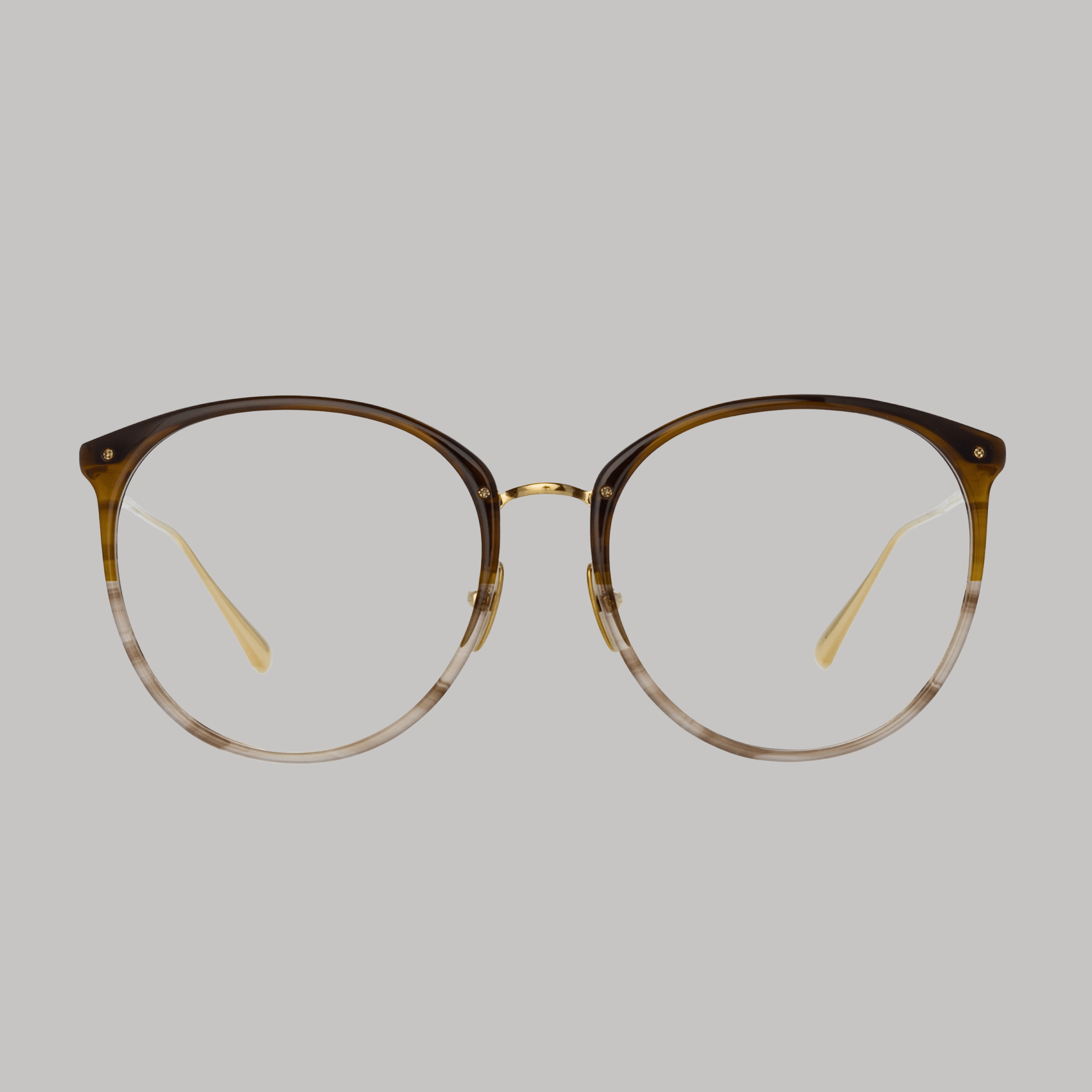 Kings Optical Frame in Caramel Horn - LINDA FARROW - Optical Frame - 