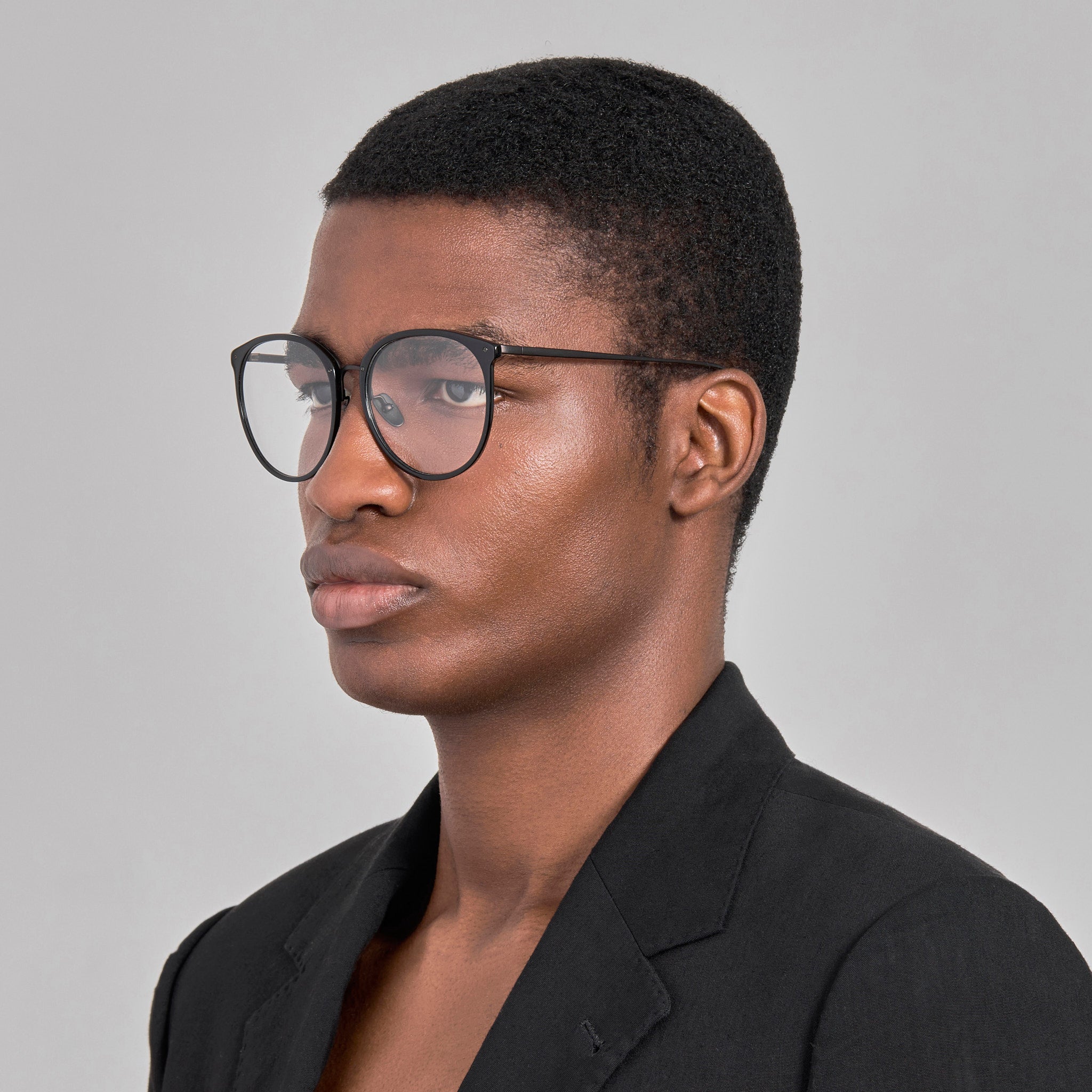 Kings Optical Frame in Matt Black - LINDA FARROW-Optical Frame-