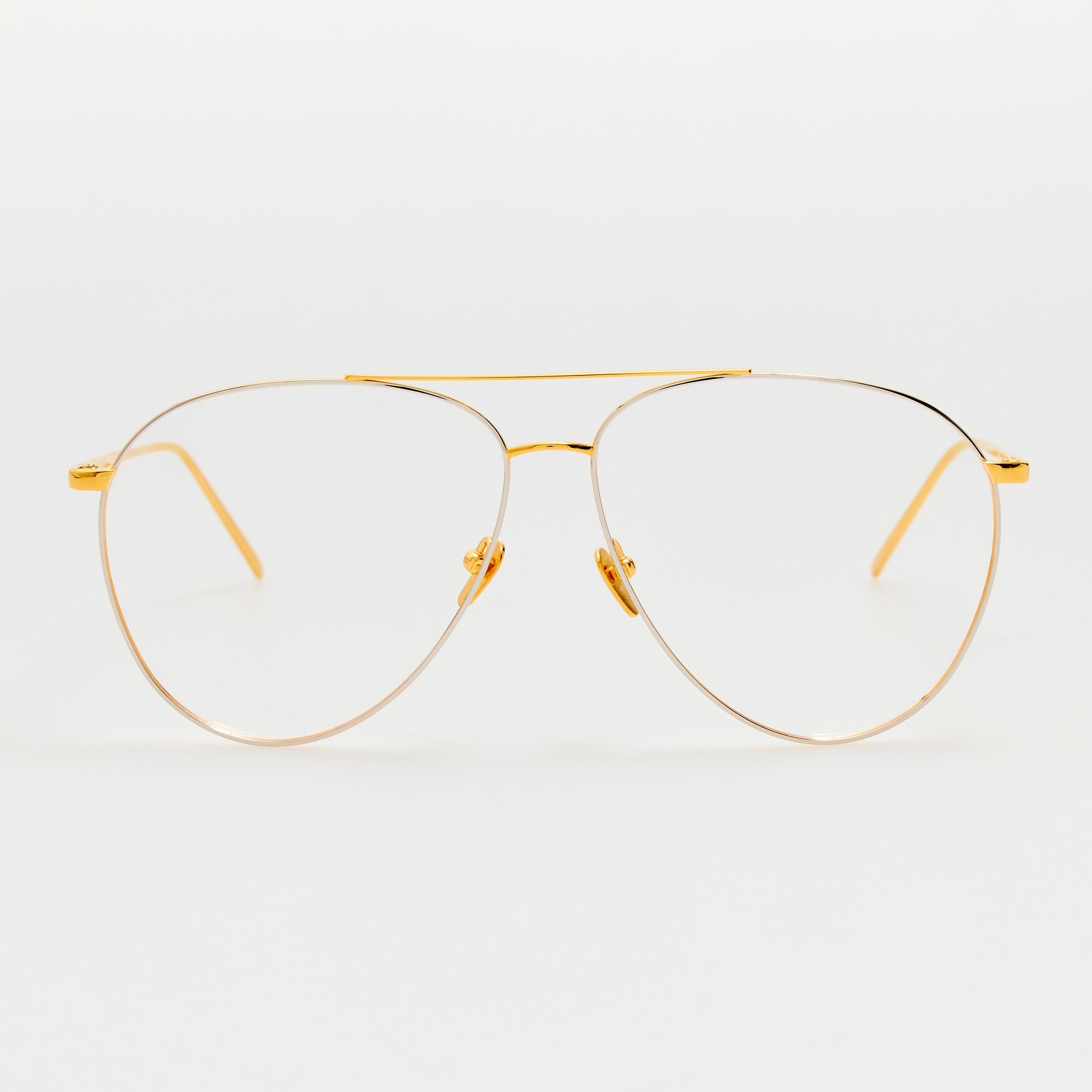 Kirk Aviator Optical Frame in 22K Yellow Gold - LINDA FARROW - Optical Frame - 
