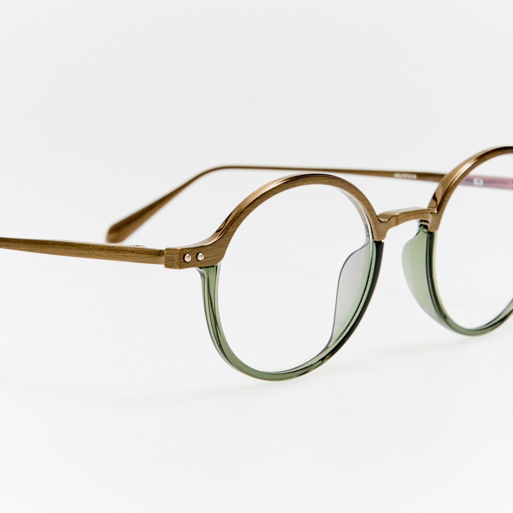 Kit Optical in Antique Gold and Green - LINDA FARROW - Optical Frame - 
