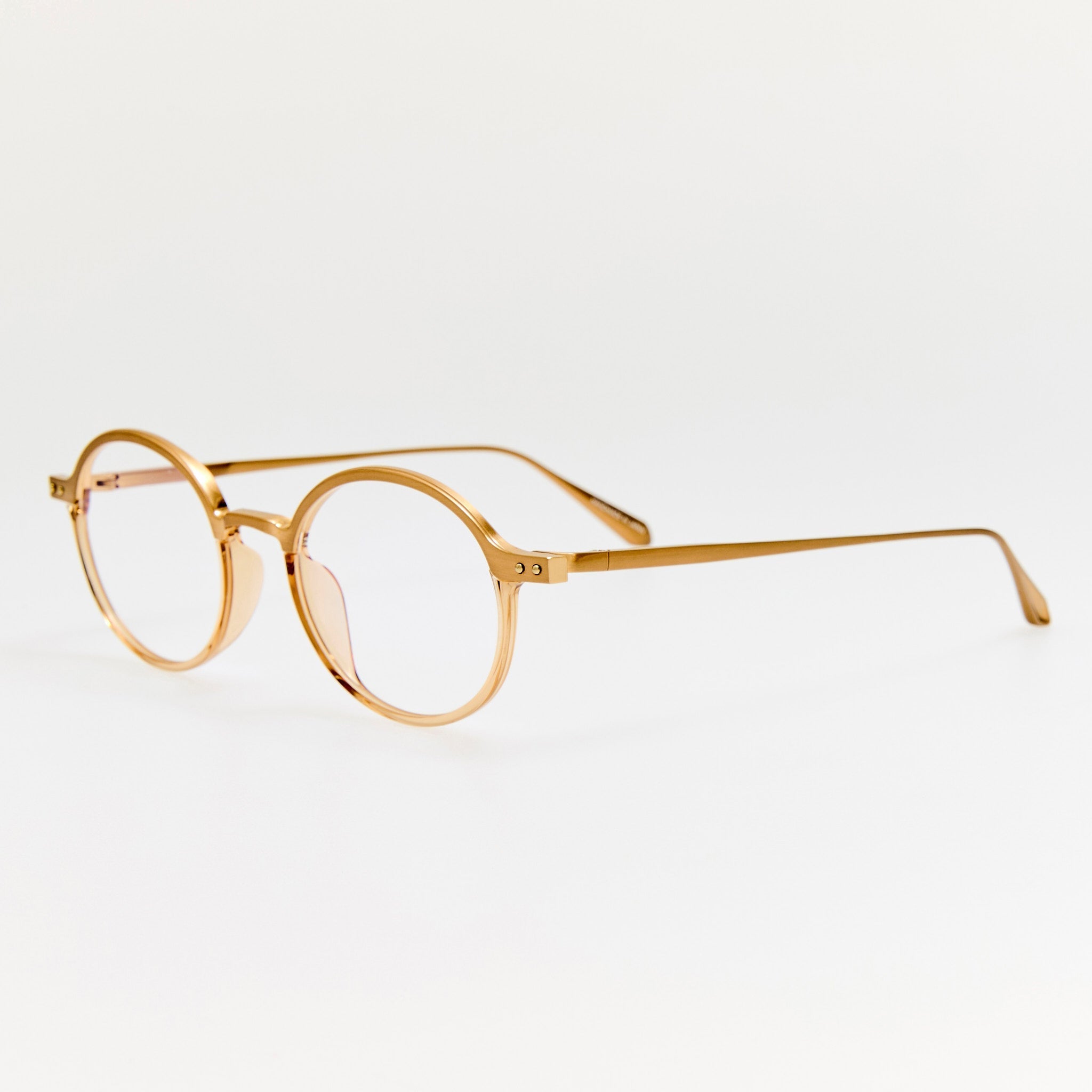 Kit Optical in Matt Champagne and Honey - LINDA FARROW - Optical Frame - 