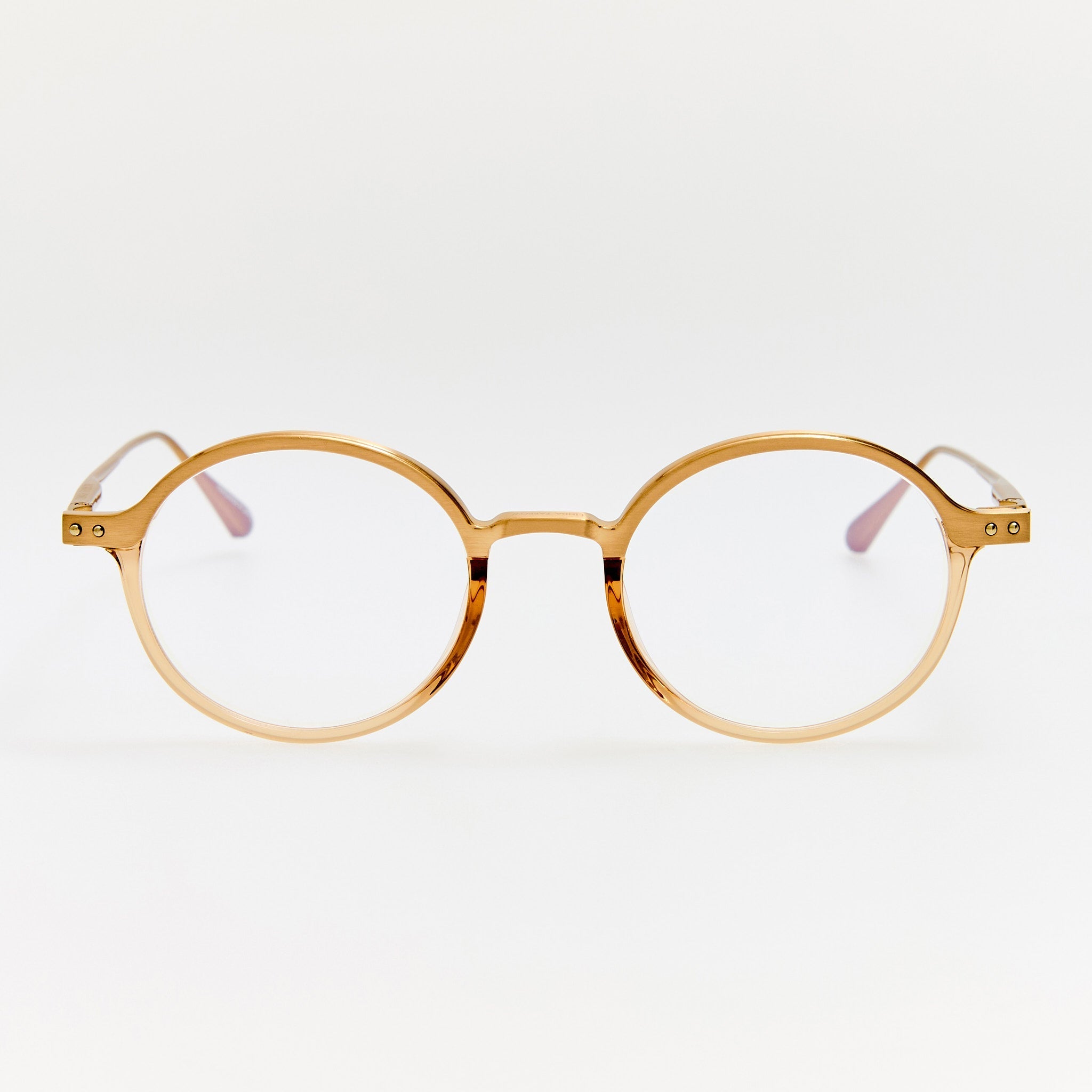 Kit Optical in Matt Champagne and Honey - LINDA FARROW - Optical Frame - 