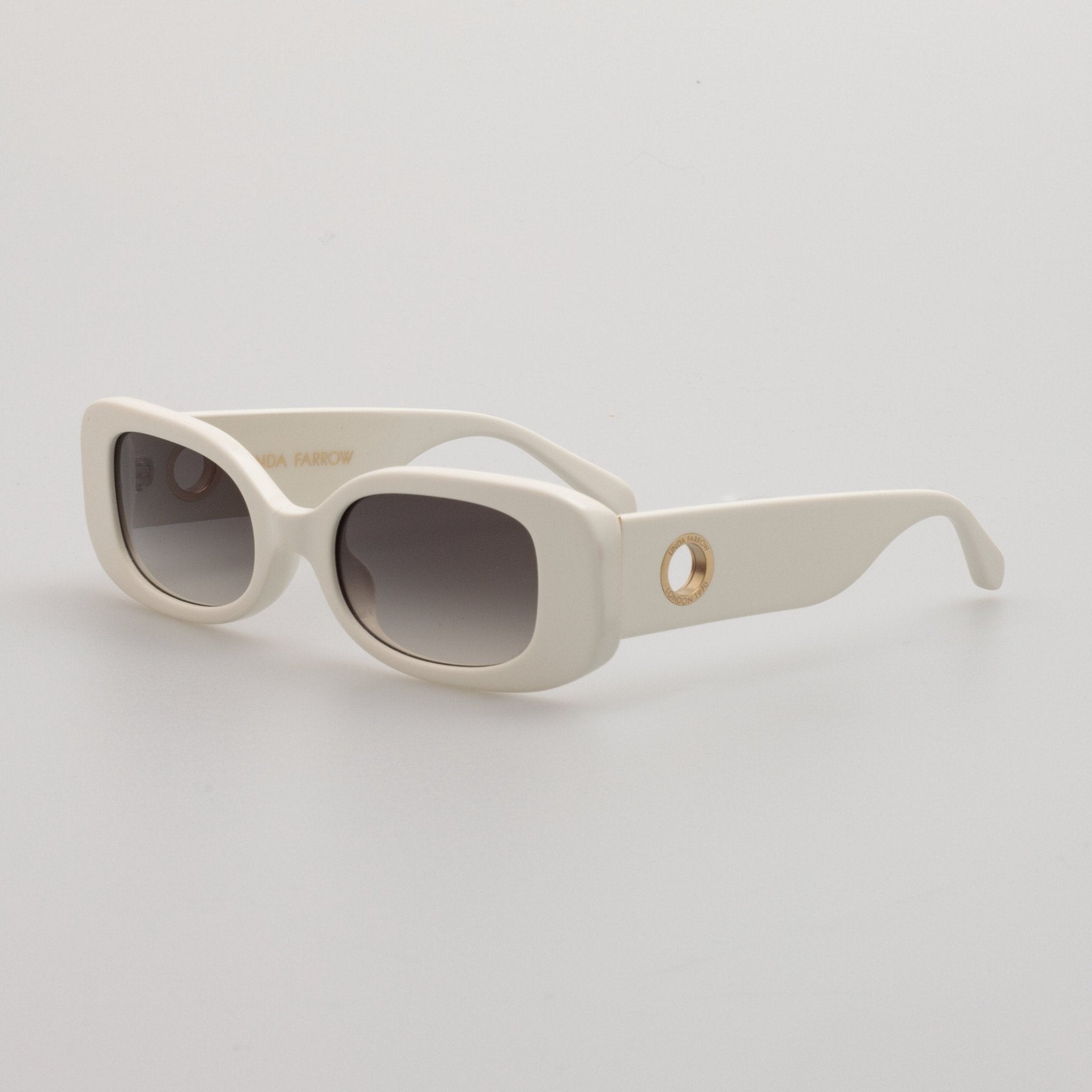 Lola Sunglasses in White - LINDA FARROW - Sunglasses - 