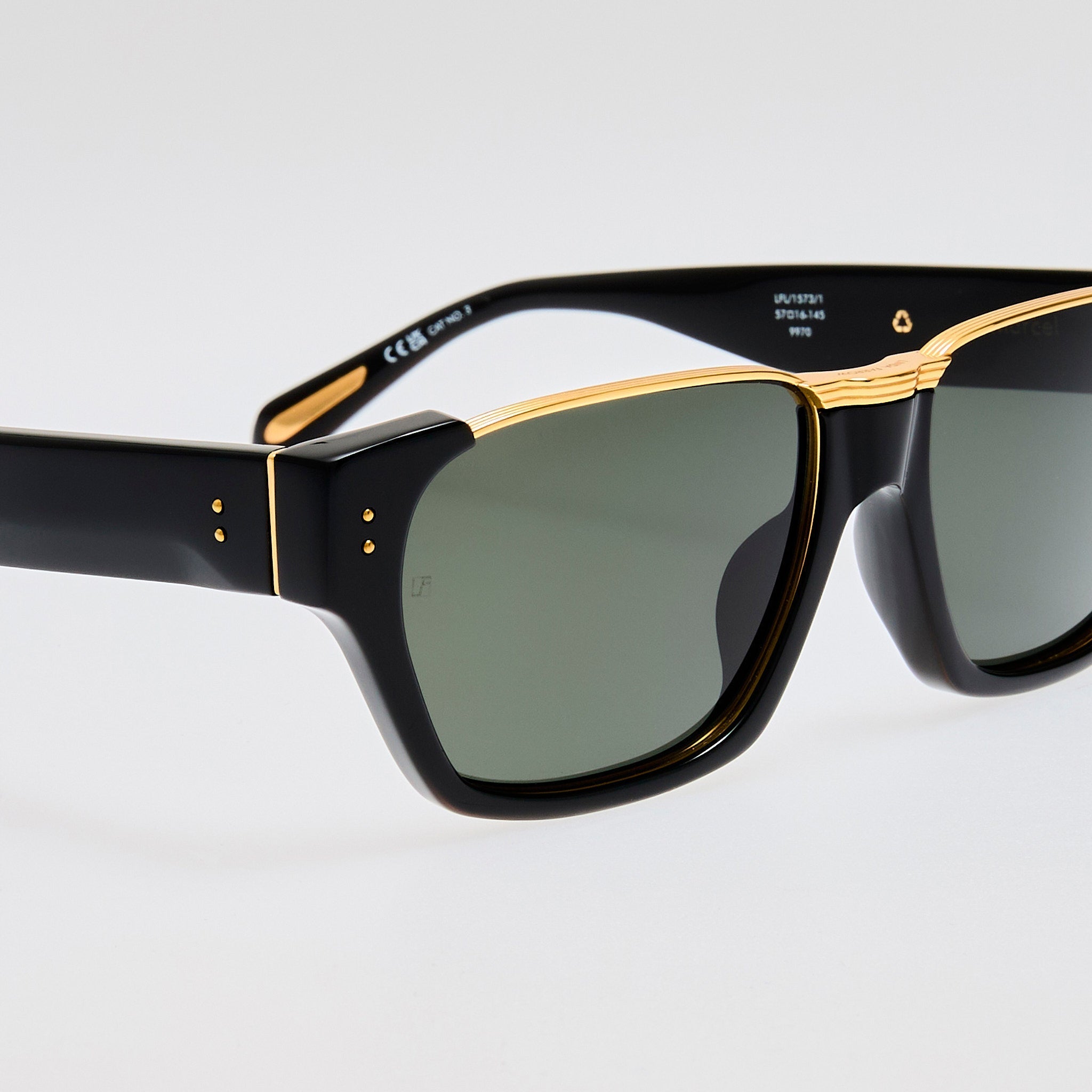 Marcel Sunglasses in Black - LINDA FARROW - Sunglasses - 