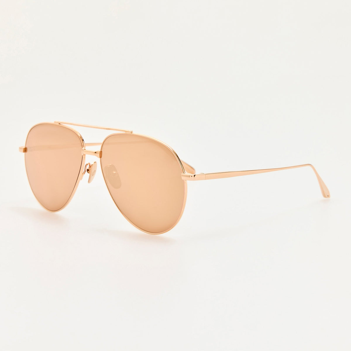 Marcelo Sunglasses in 18K Rose Gold - LINDA FARROW-Sunglasses-