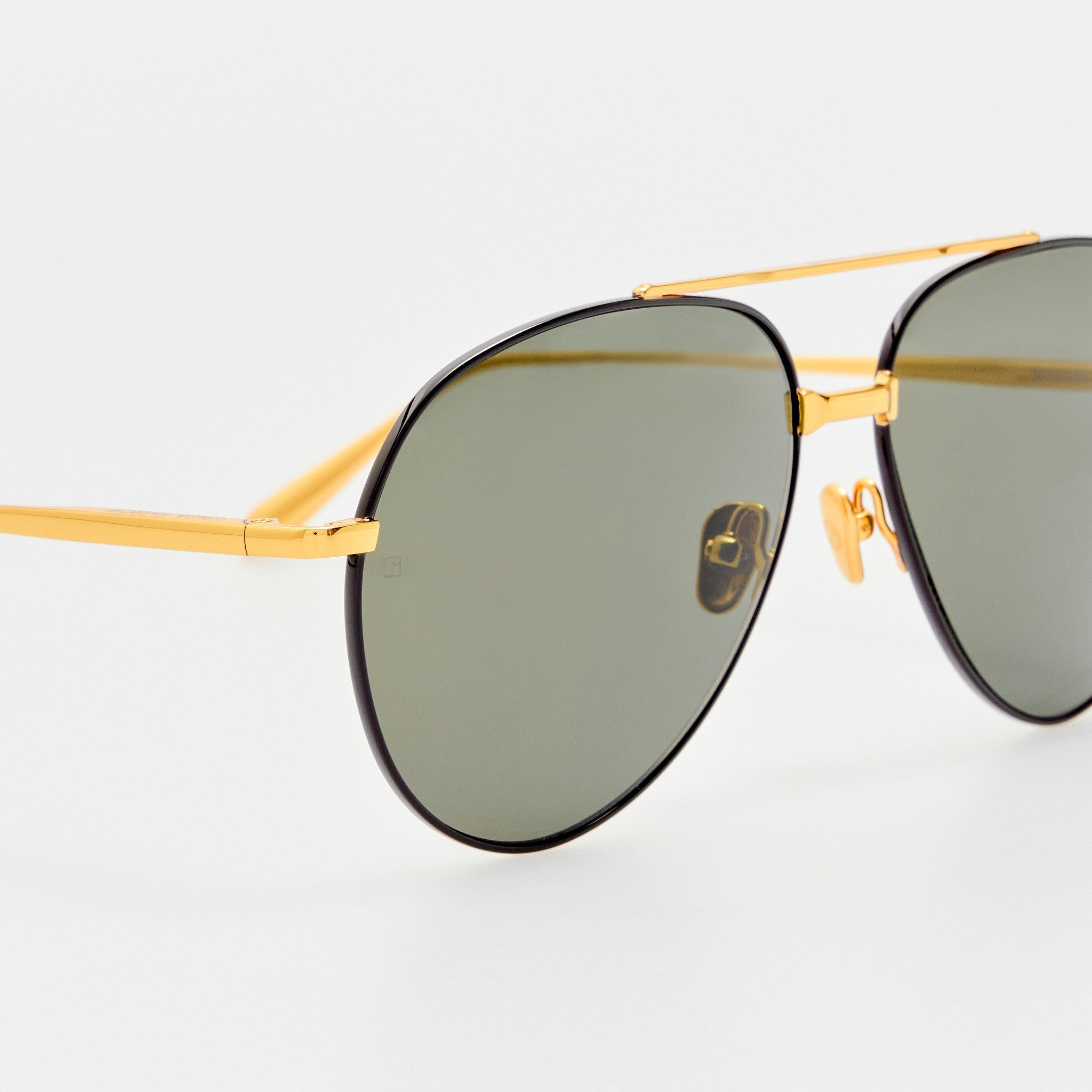 Marcelo Sunglasses in 22K Gold and Grey - LINDA FARROW - Sunglasses - 
