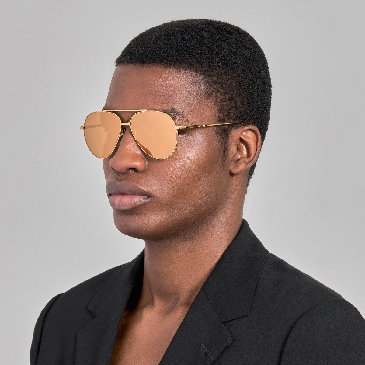 Marcelo Sunglasses in 24K Gold - LINDA FARROW-Sunglasses-