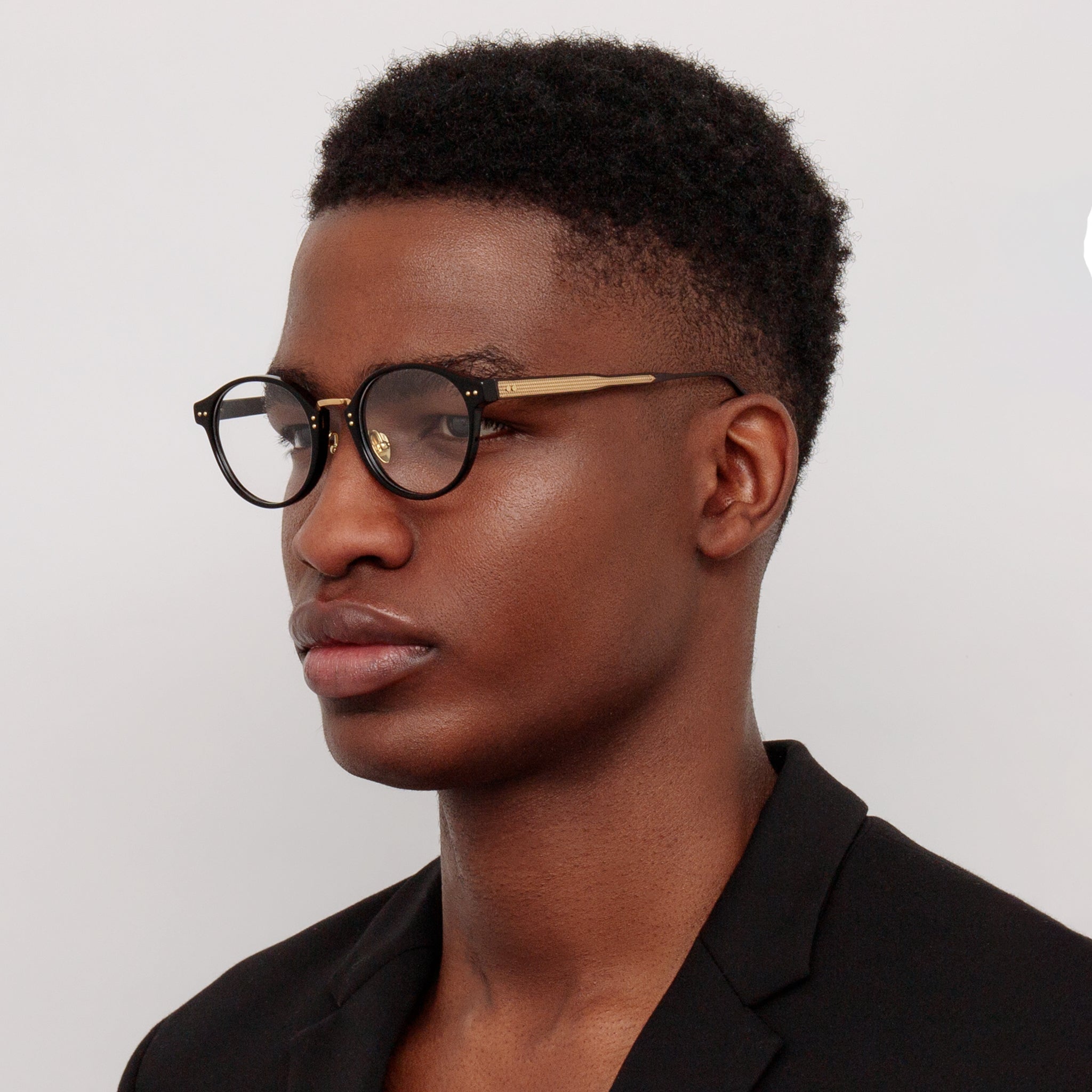 Marco Oval Optical Frame in Black - LINDA FARROW - Optical Frame - 