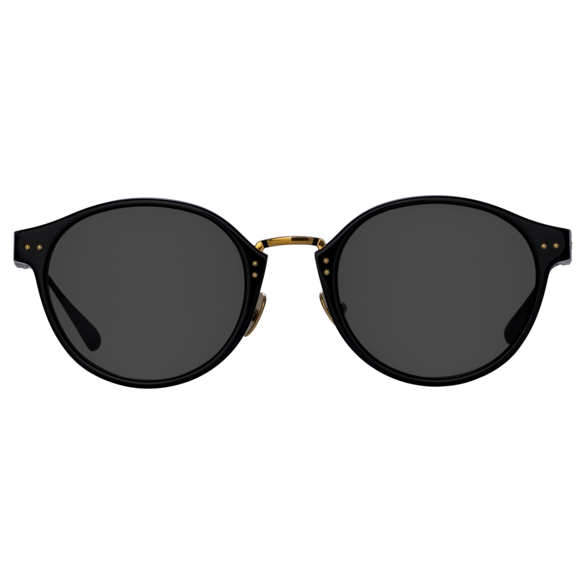 Marco Oval Sunglasses in Black - LINDA FARROW - Sunglasses - 