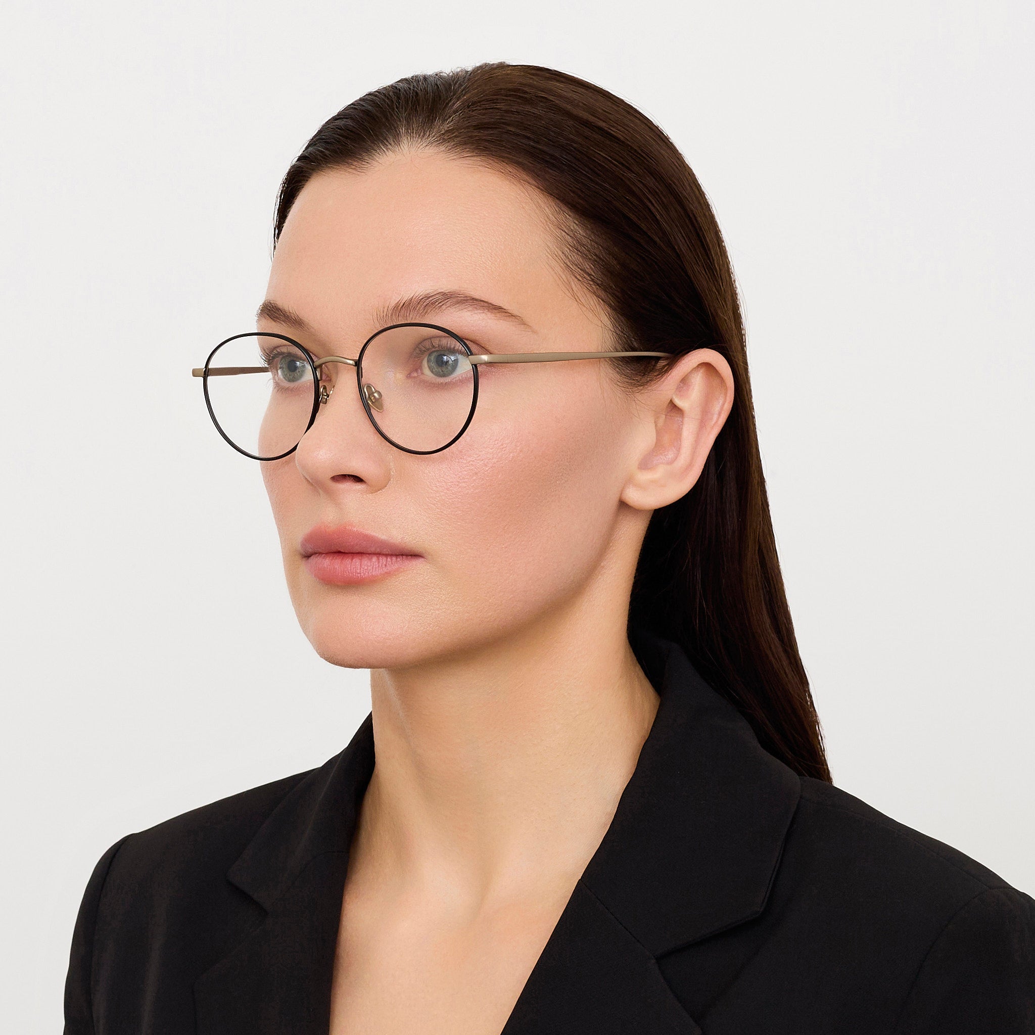Mason Optical in Matt Champagne - LINDA FARROW - Optical Frame - 