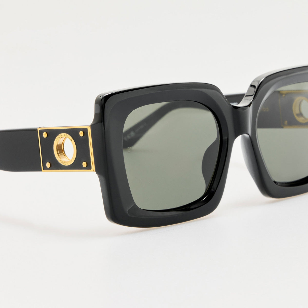 Melba Sunglasses in Black - LINDA FARROW-Sunglasses-