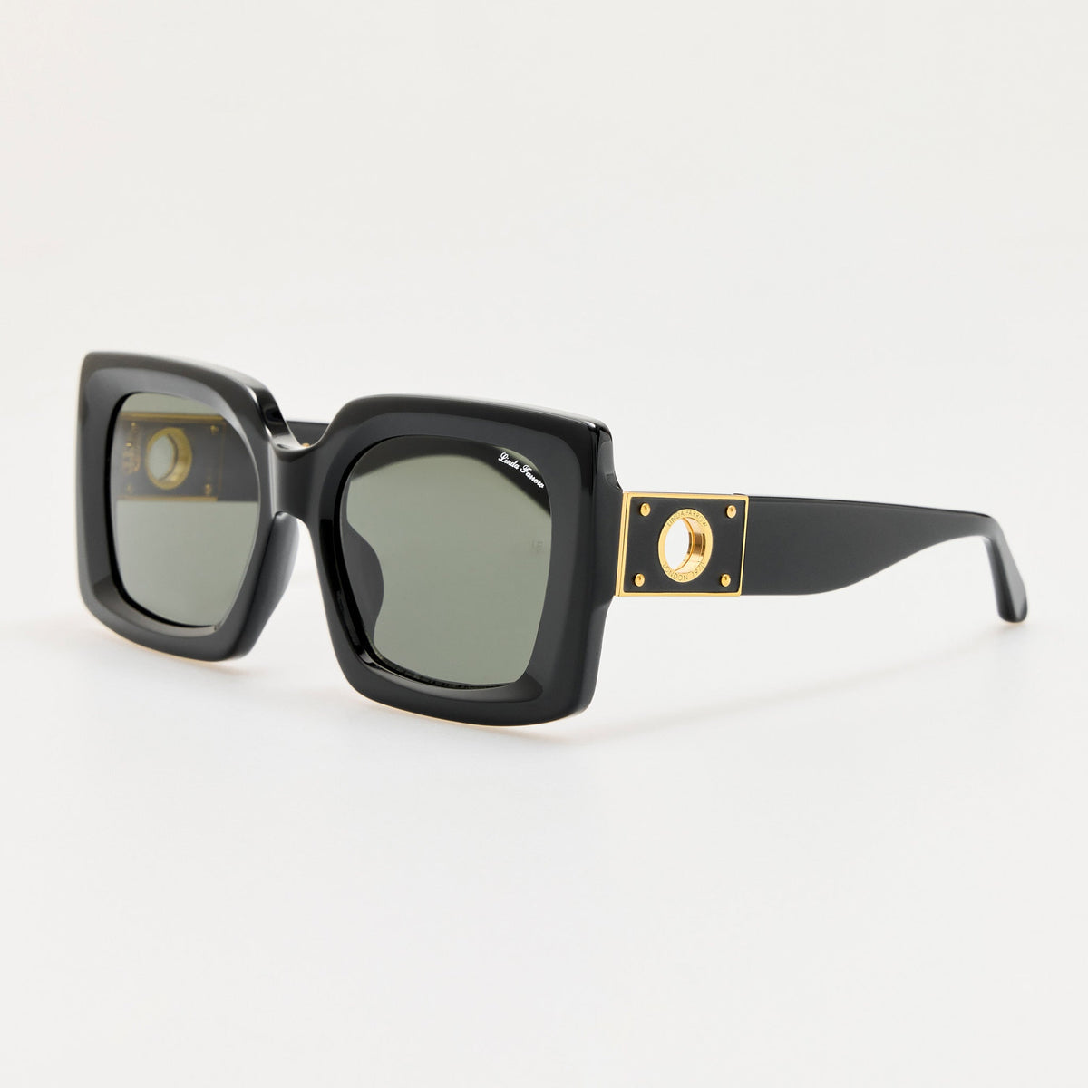 Melba Sunglasses in Black - LINDA FARROW-Sunglasses-