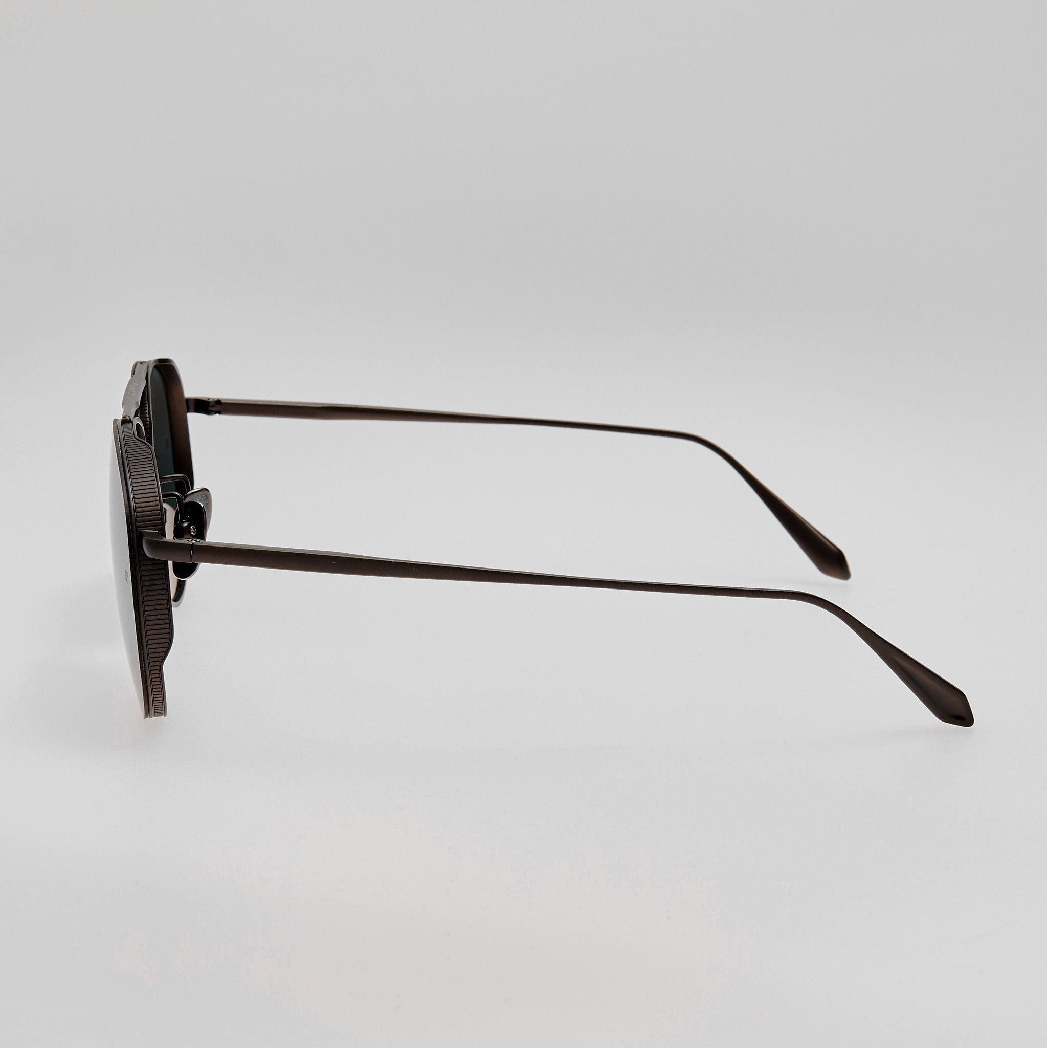 Meret Sunglasses in Matt Black Nickel - LINDA FARROW - Sunglasses - 