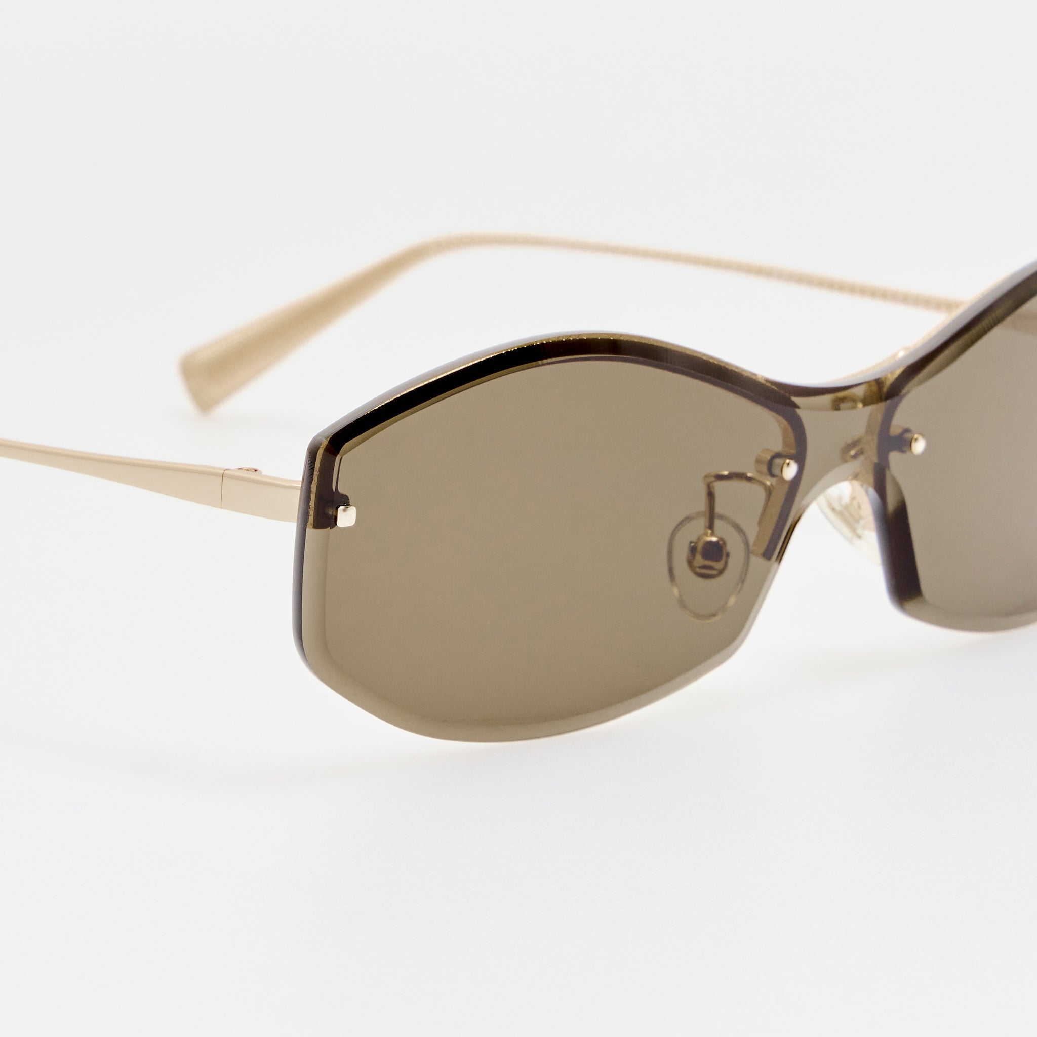 Miami Sunglasses in Gold - LINDA FARROW-Sunglasses-