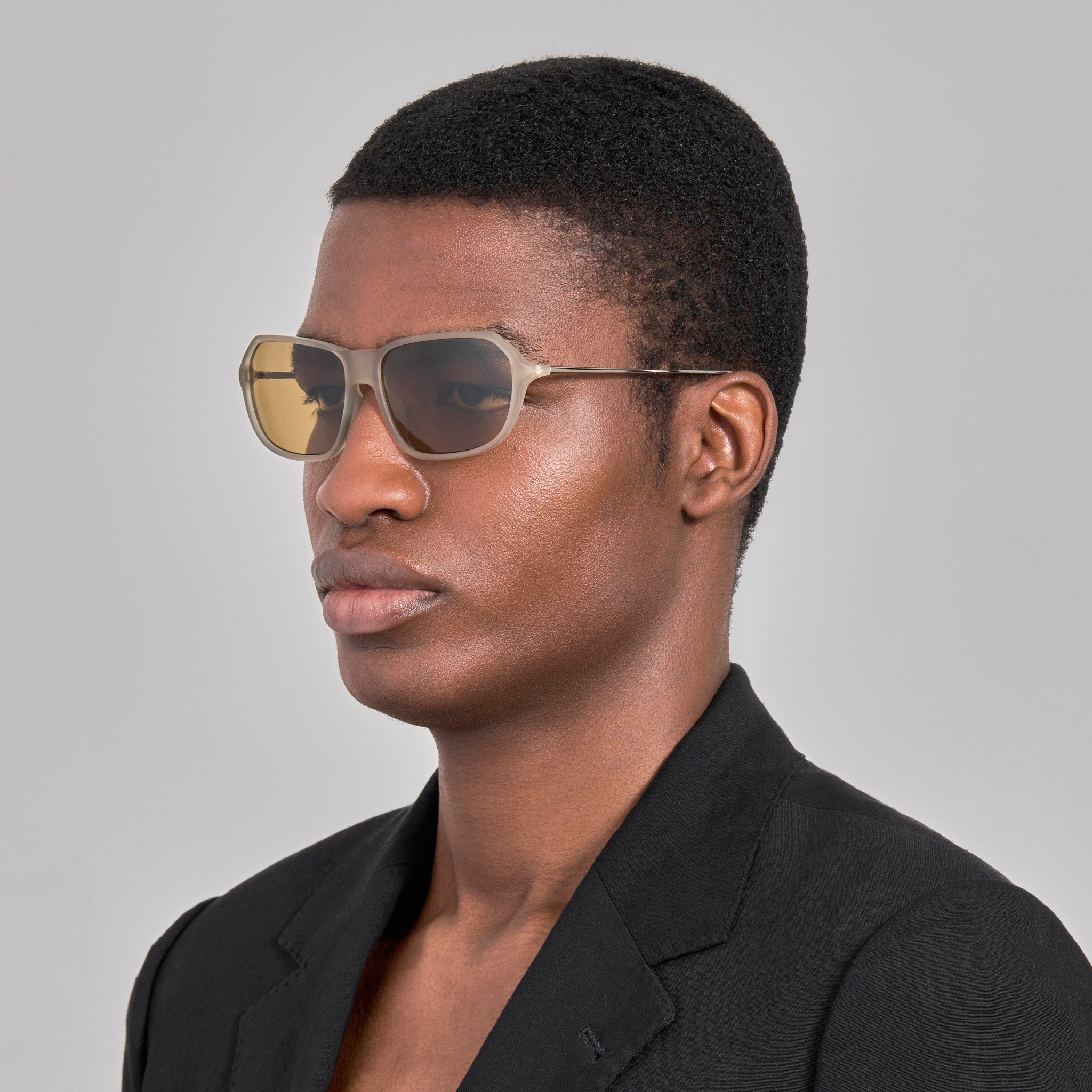 Mimosa Sunglasses in Smoke and Khaki - LINDA FARROW-Sunglasses-
