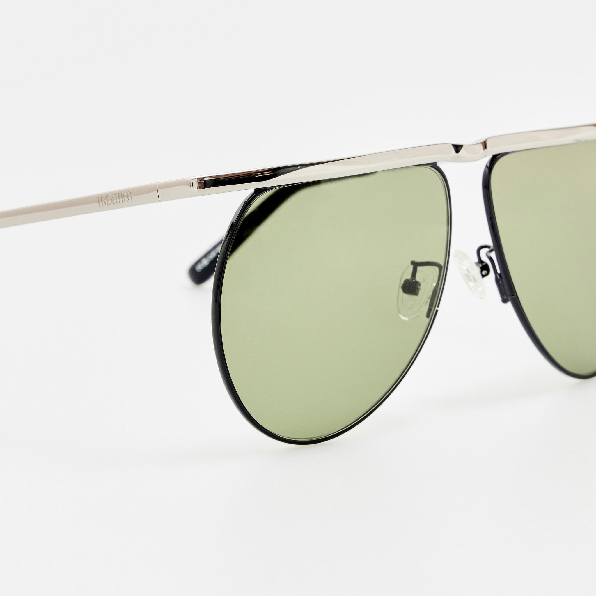 Mina Aviator Sunglasses in Silver - LINDA FARROW-Sunglasses-