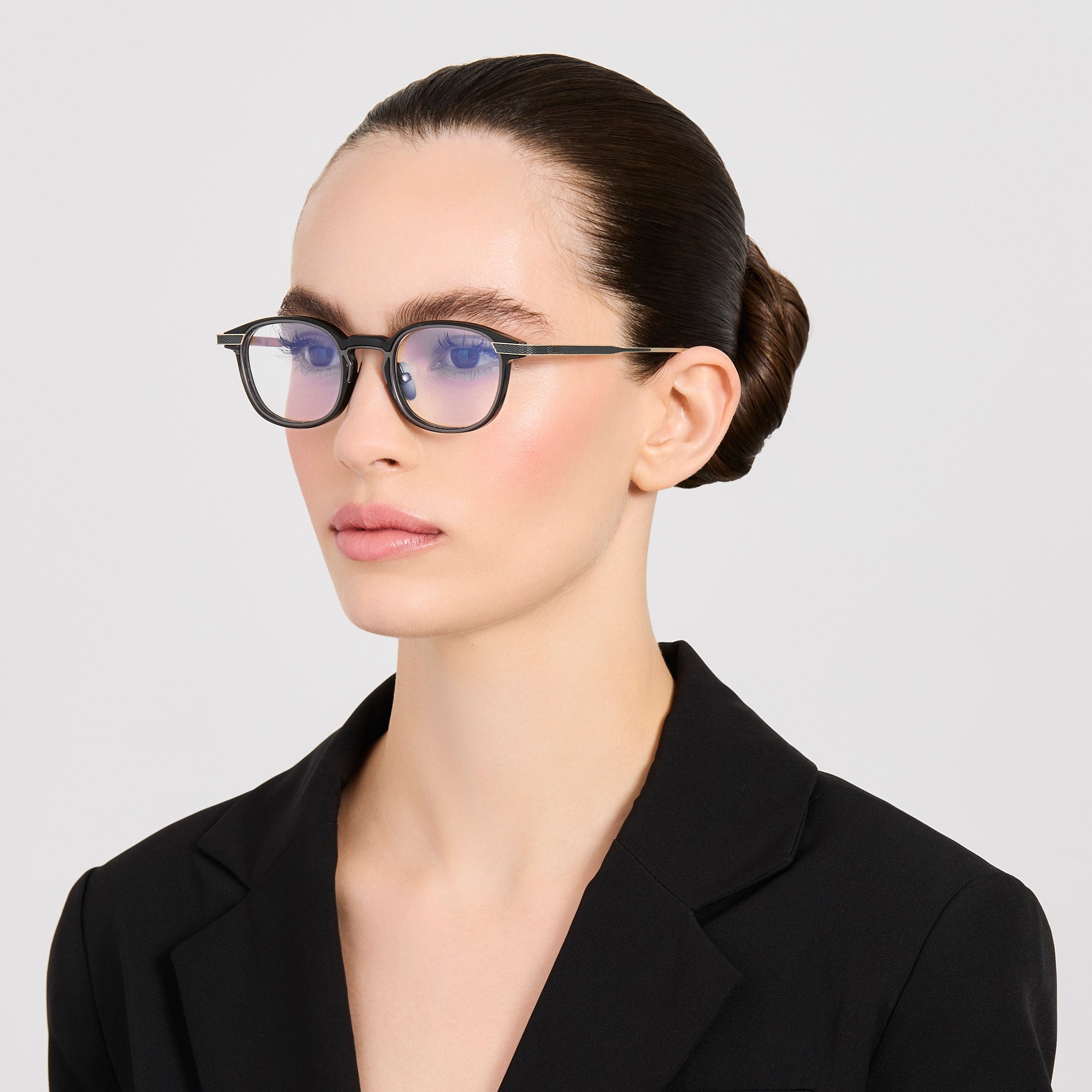 Moore Optical in Buffalo Horn and 925 Sterling Silver - LINDA FARROW-Optical Frame-