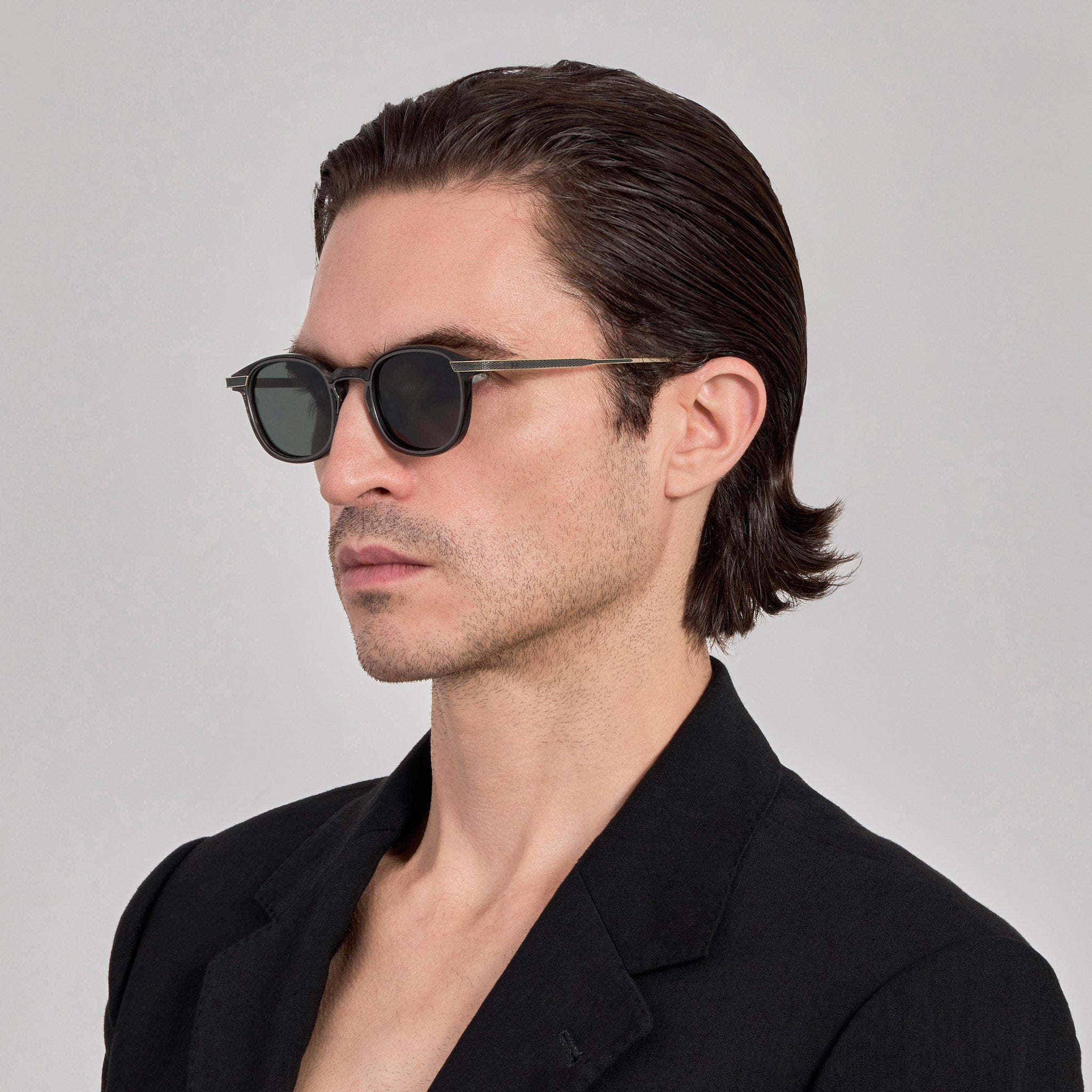 Moore Sunglasses in Buffalo Horn and 925 Sterling Silver - LINDA FARROW - Sunglasses - 