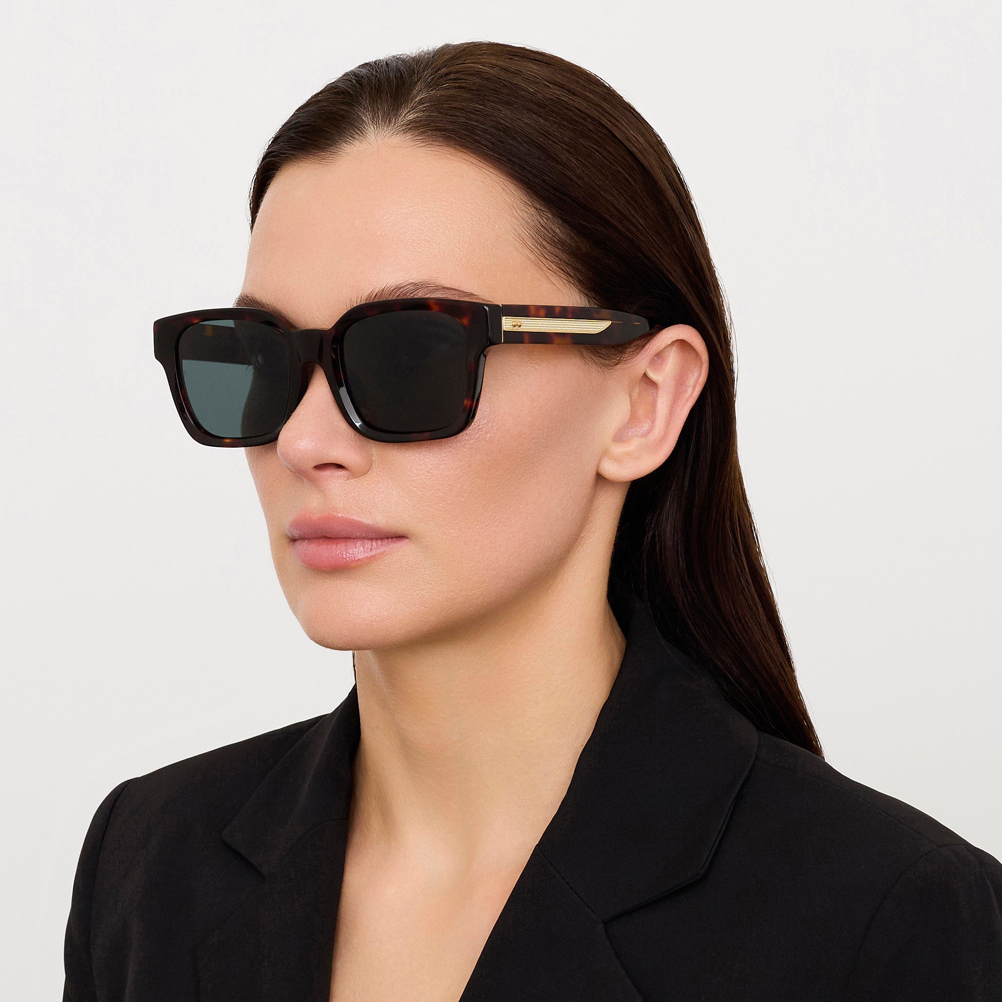 Nathan Sunglasses in Dark Tortoiseshell - LINDA FARROW - Sunglasses - 