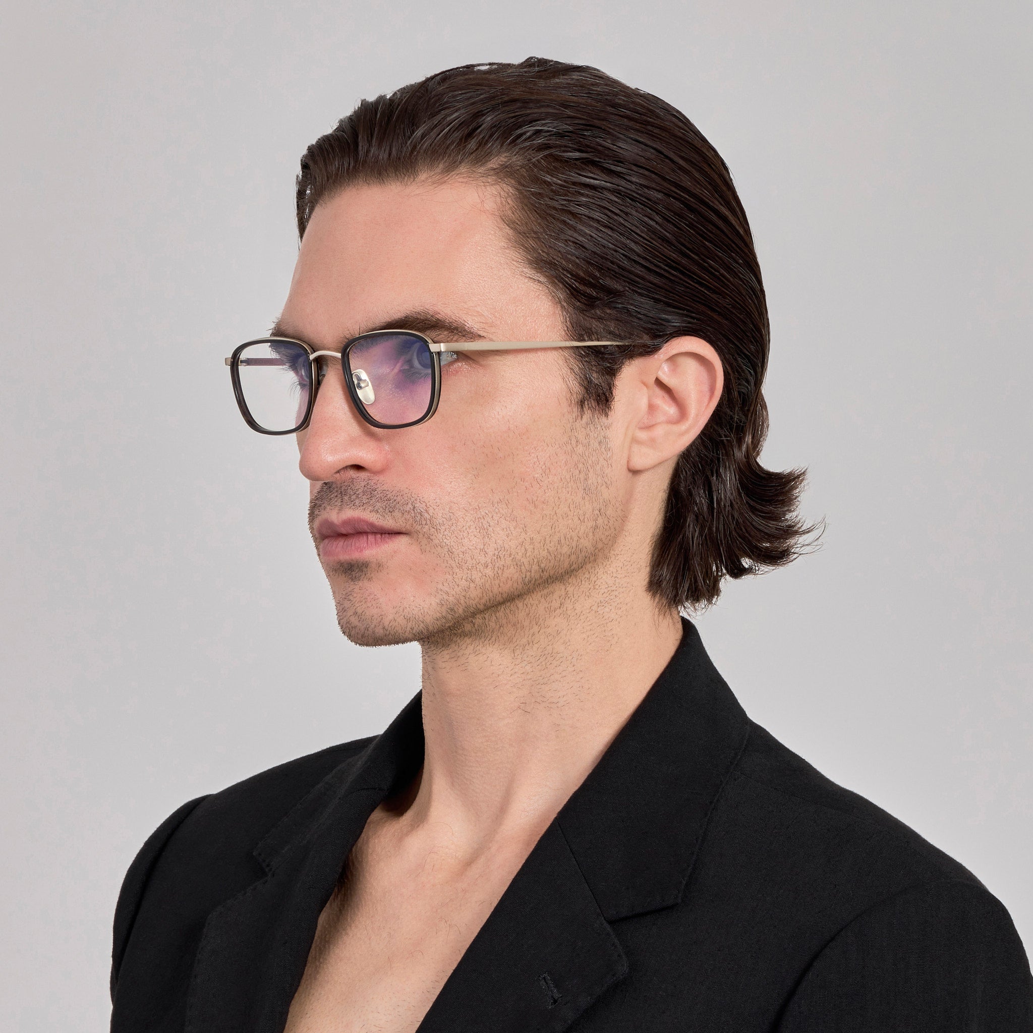 Newton Optical in Buffalo Horn and 925 Sterling Silver - LINDA FARROW - Optical Frame - 