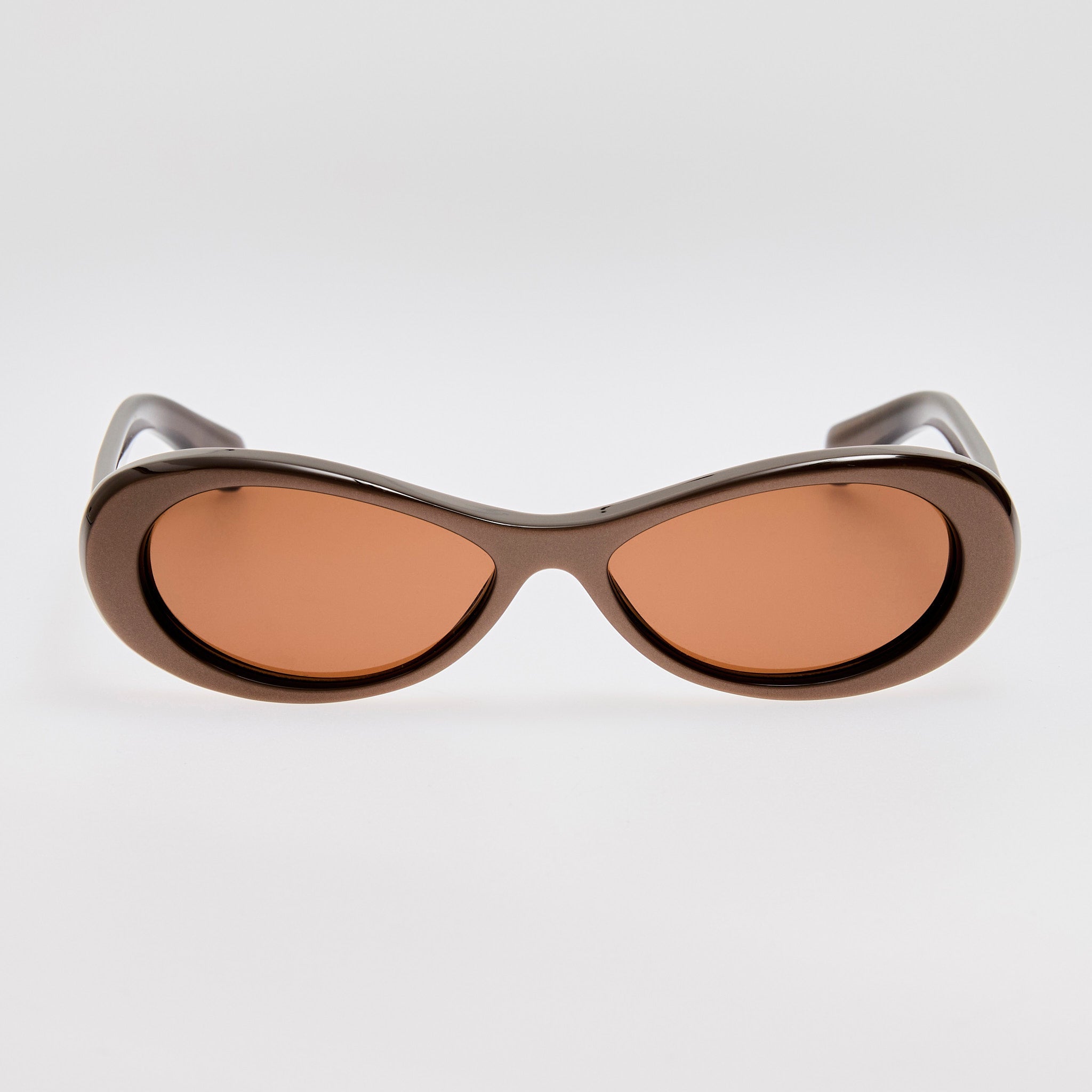 Nuvola Sunglasses in Metallic Brown - LINDA FARROW - Sunglasses - 