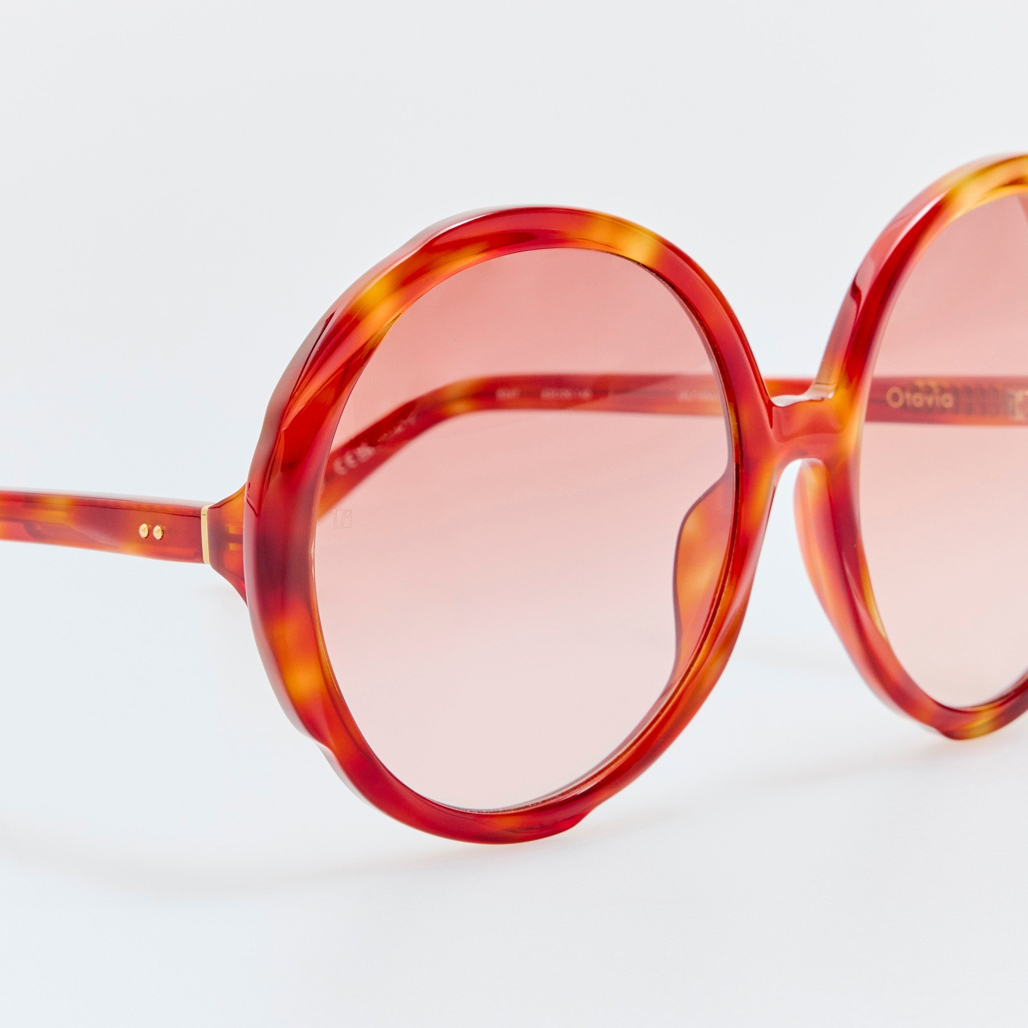 Otavia Sunglasses in Amber Tortoiseshell - LINDA FARROW - Sunglasses - 