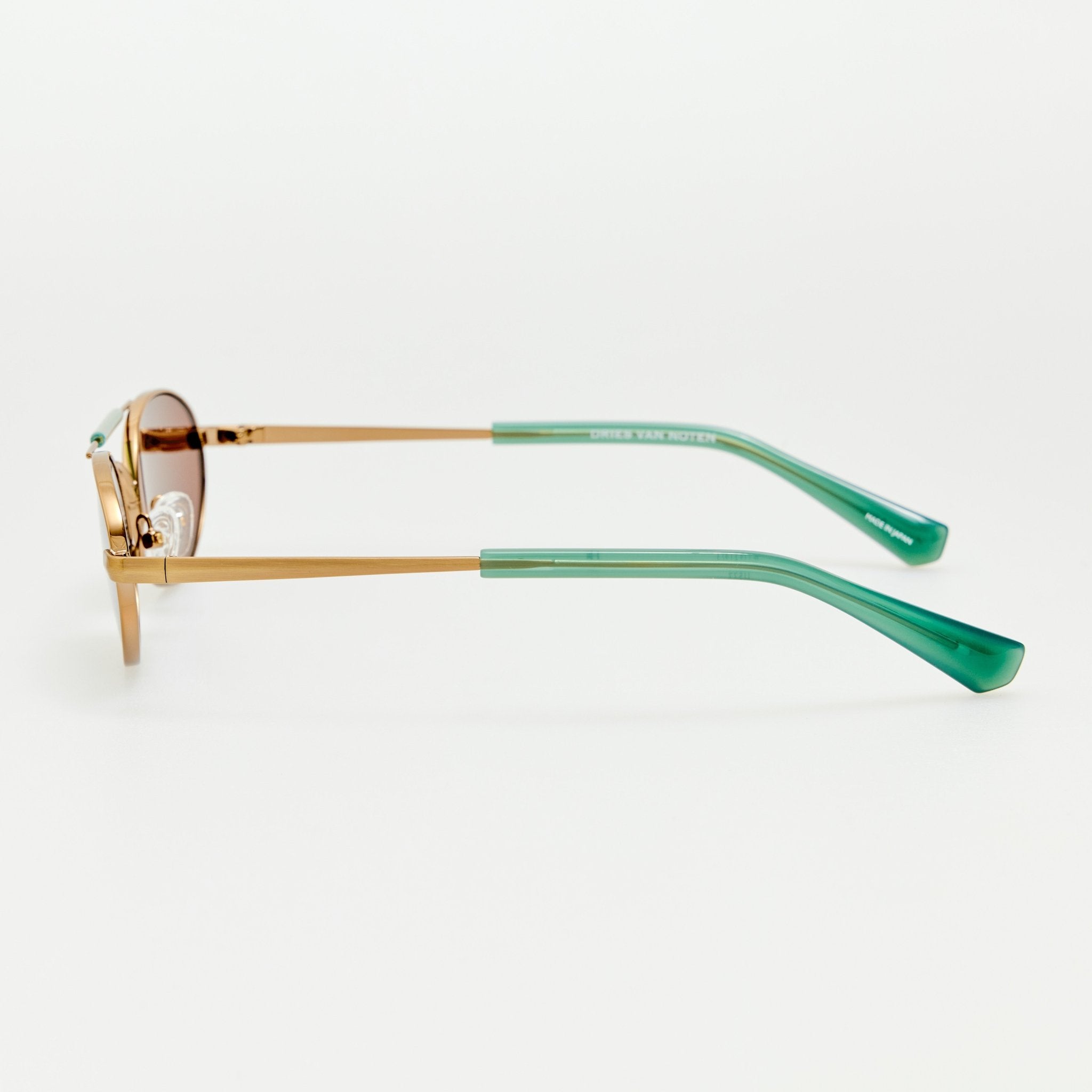 Oval Sunglasses in Gold and Blue - LINDA FARROW-Sunglasses-