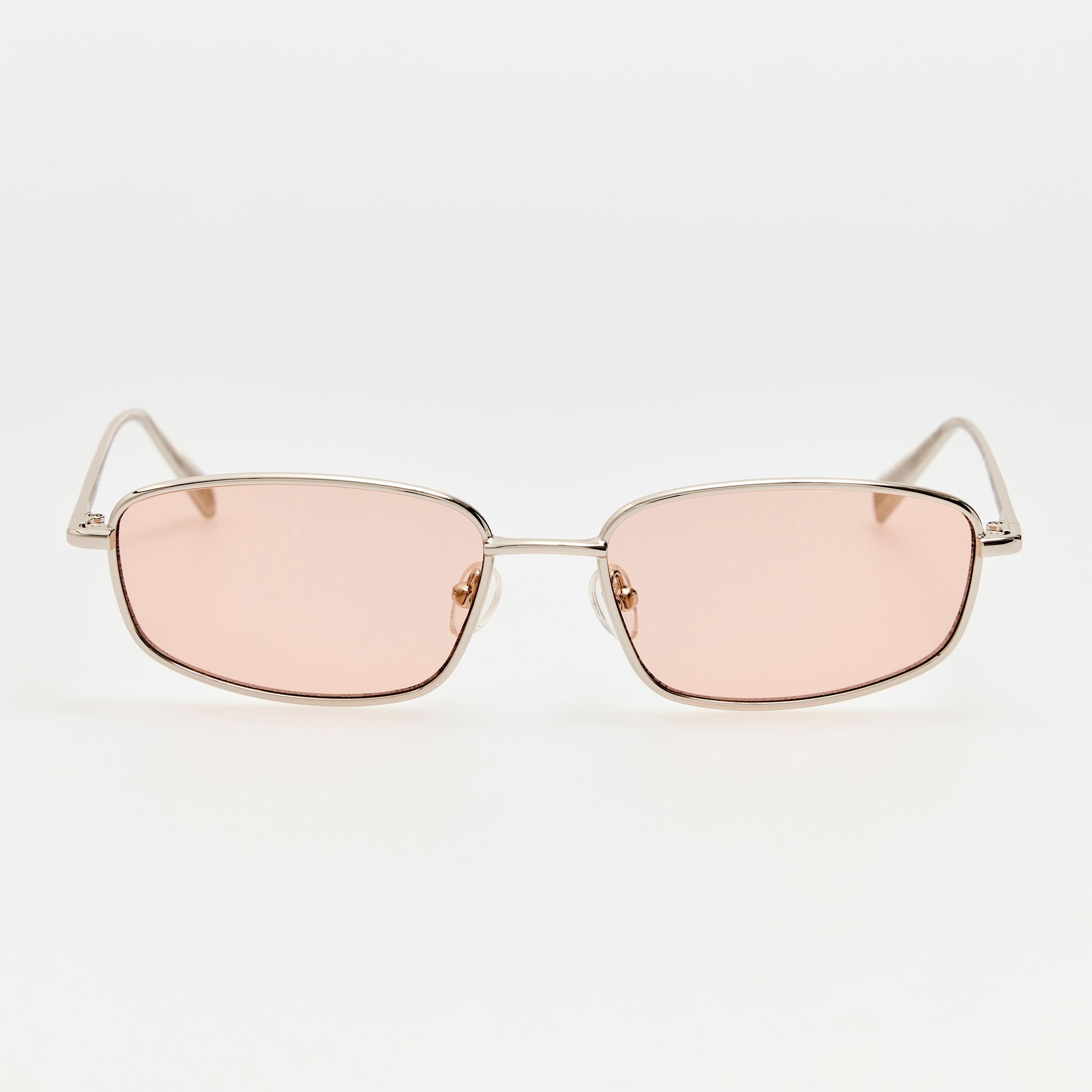 Palma Sunglasses in Silver and Blush - LINDA FARROW-Sunglasses-