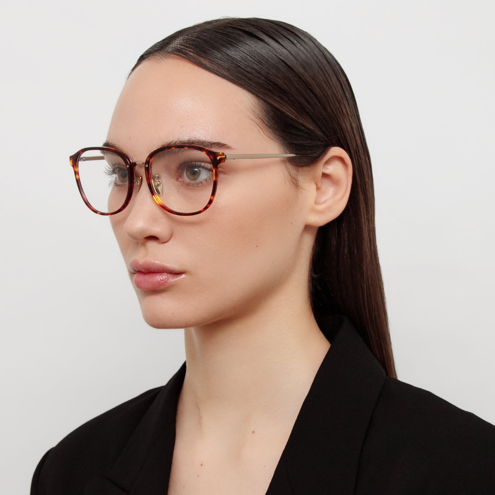 Park Optical in Caramel Dark Tortoiseshell - LINDA FARROW - Optical Frame - 