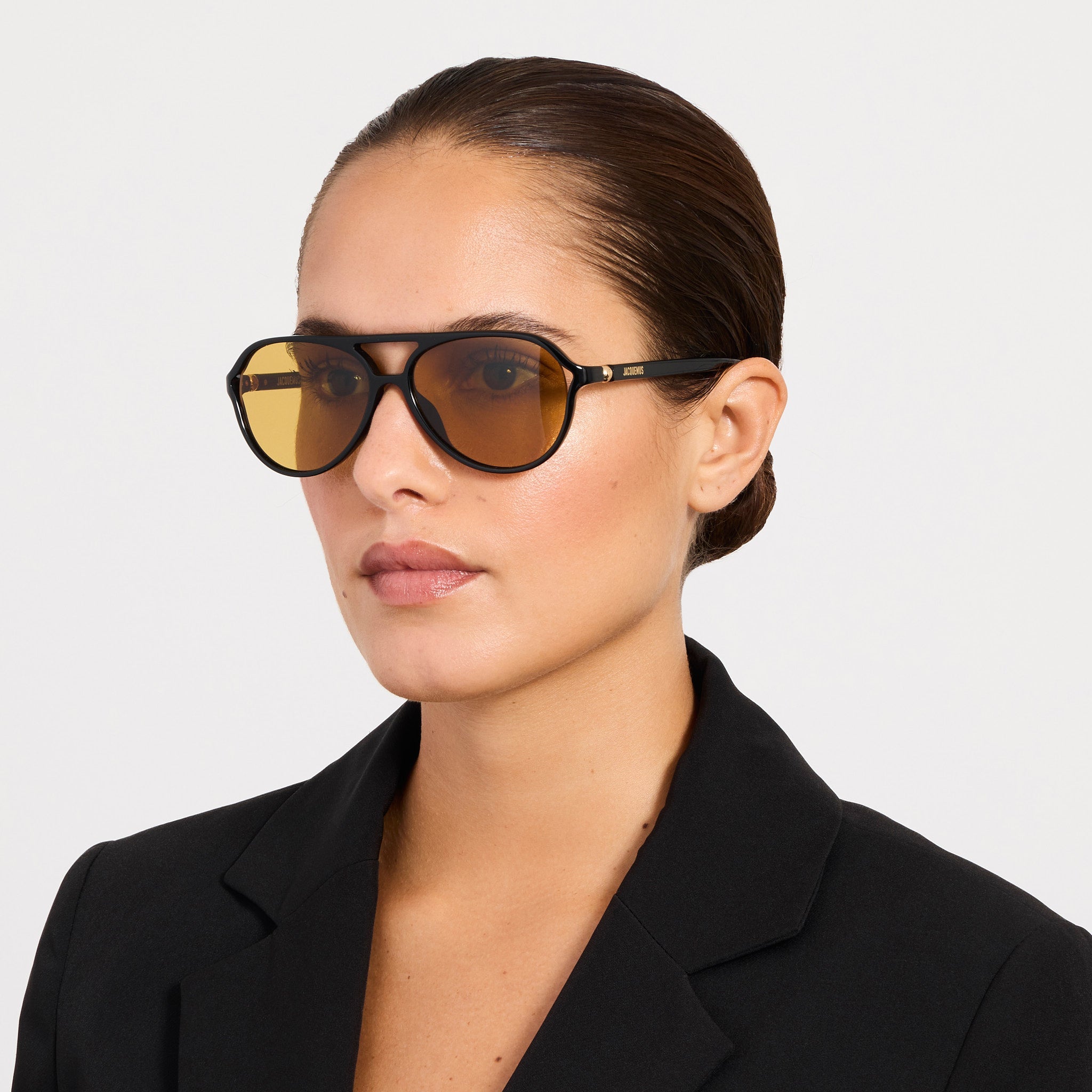 Pastro Sunglasses in Black and Yellow - LINDA FARROW-Sunglasses-