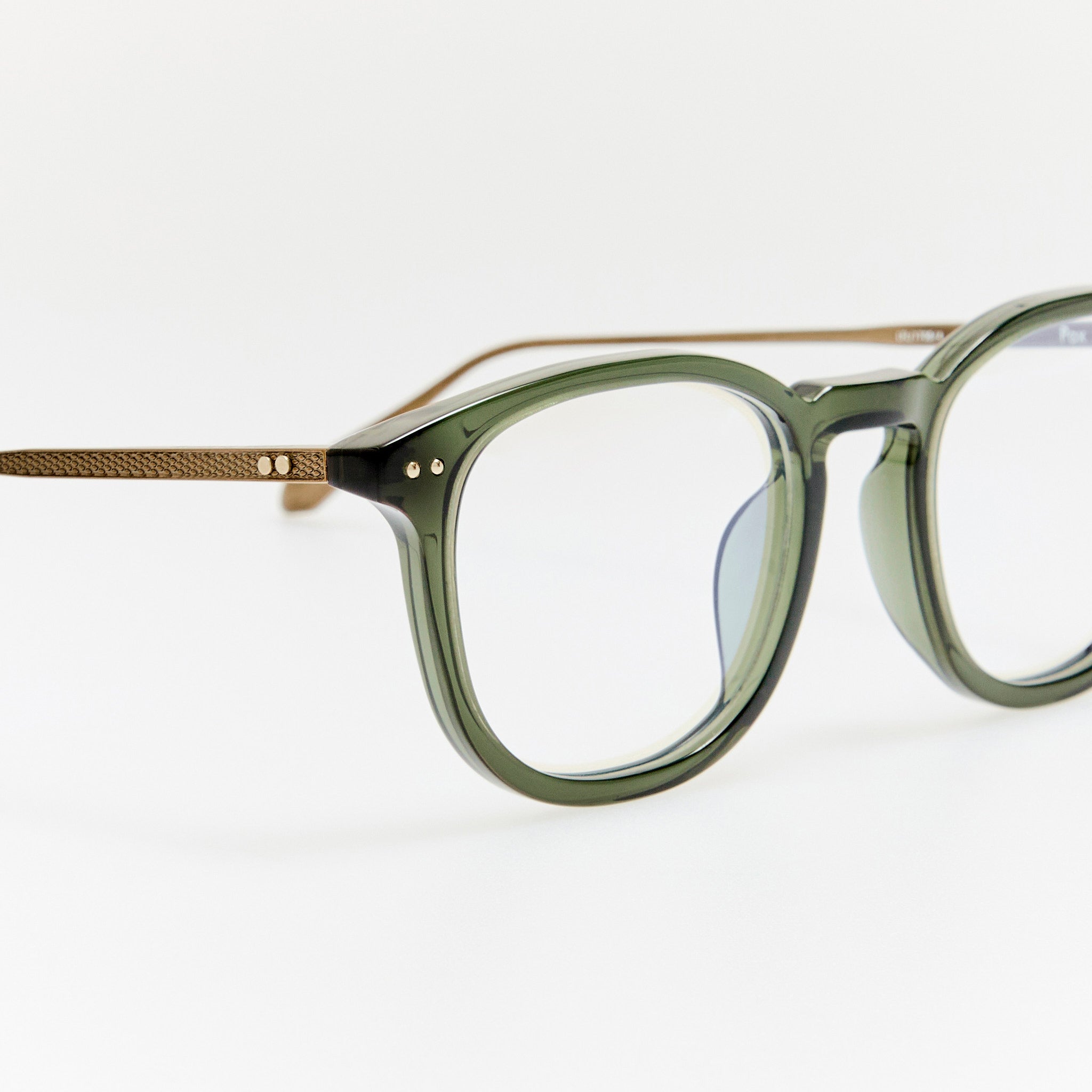 Pax Optical in Antique Gold and Green - LINDA FARROW - Optical Frame - 