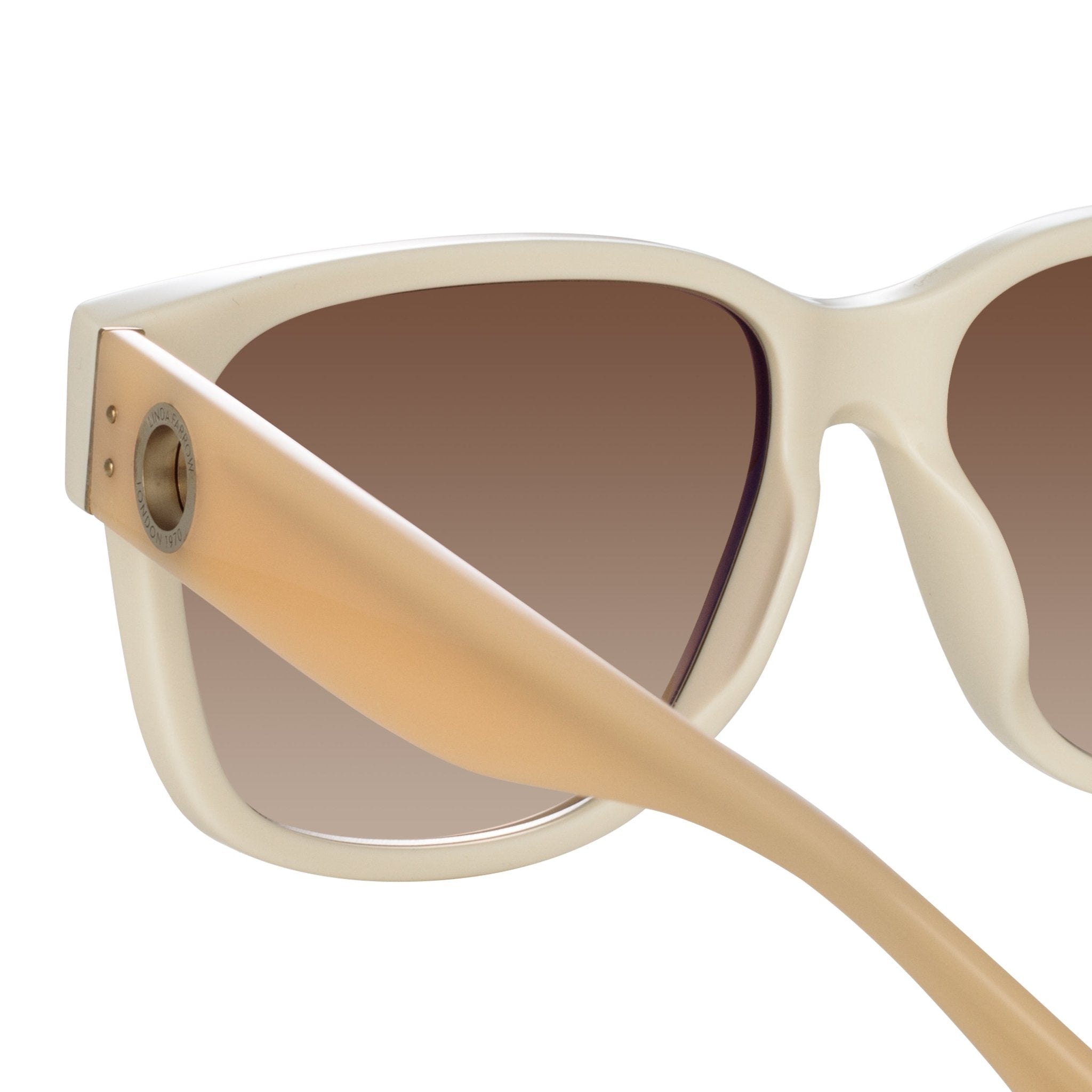 Perry Sunglasses in White - LINDA FARROW - Sunglasses - 