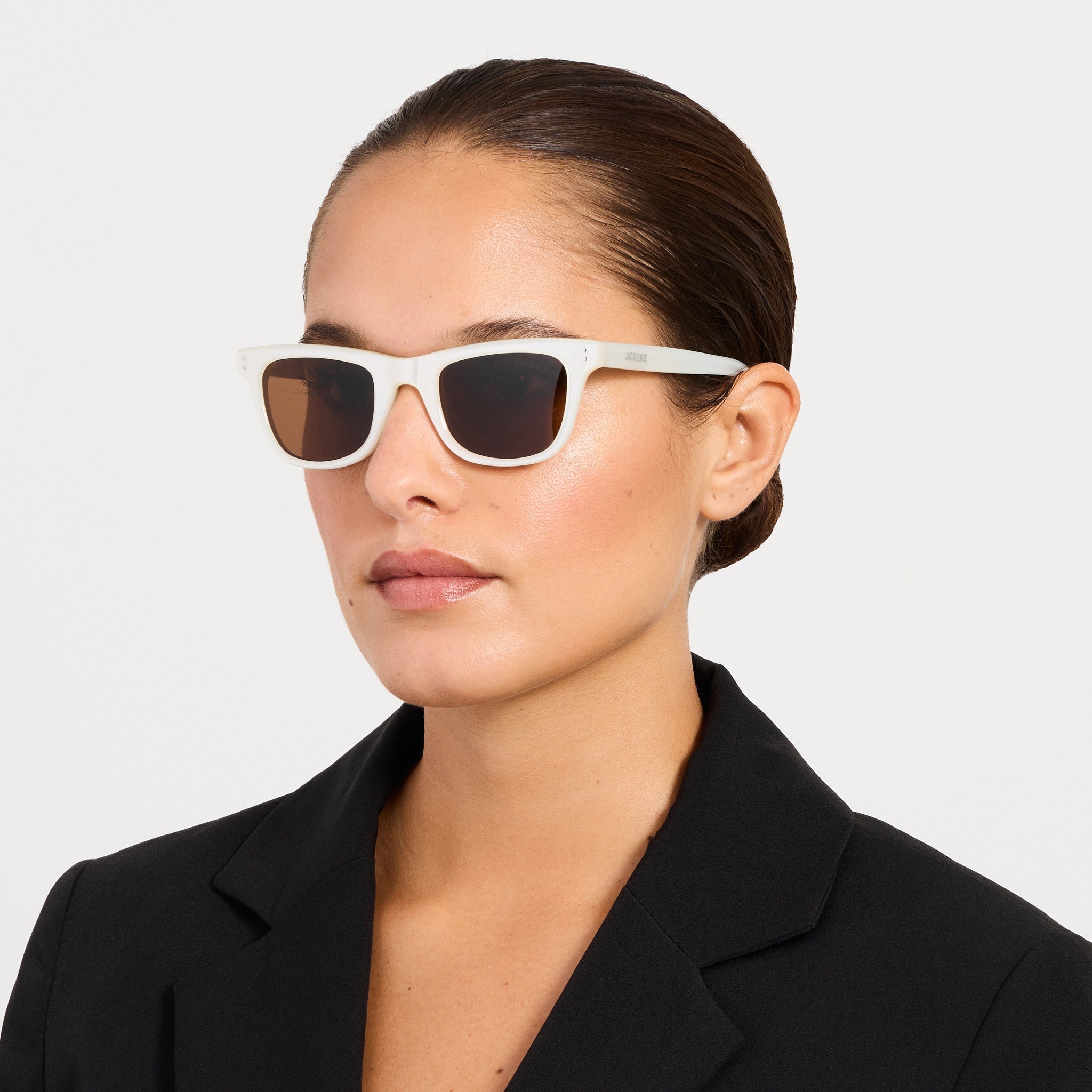 Pilotis Sunglasses in Metallic White - LINDA FARROW-Sunglasses-
