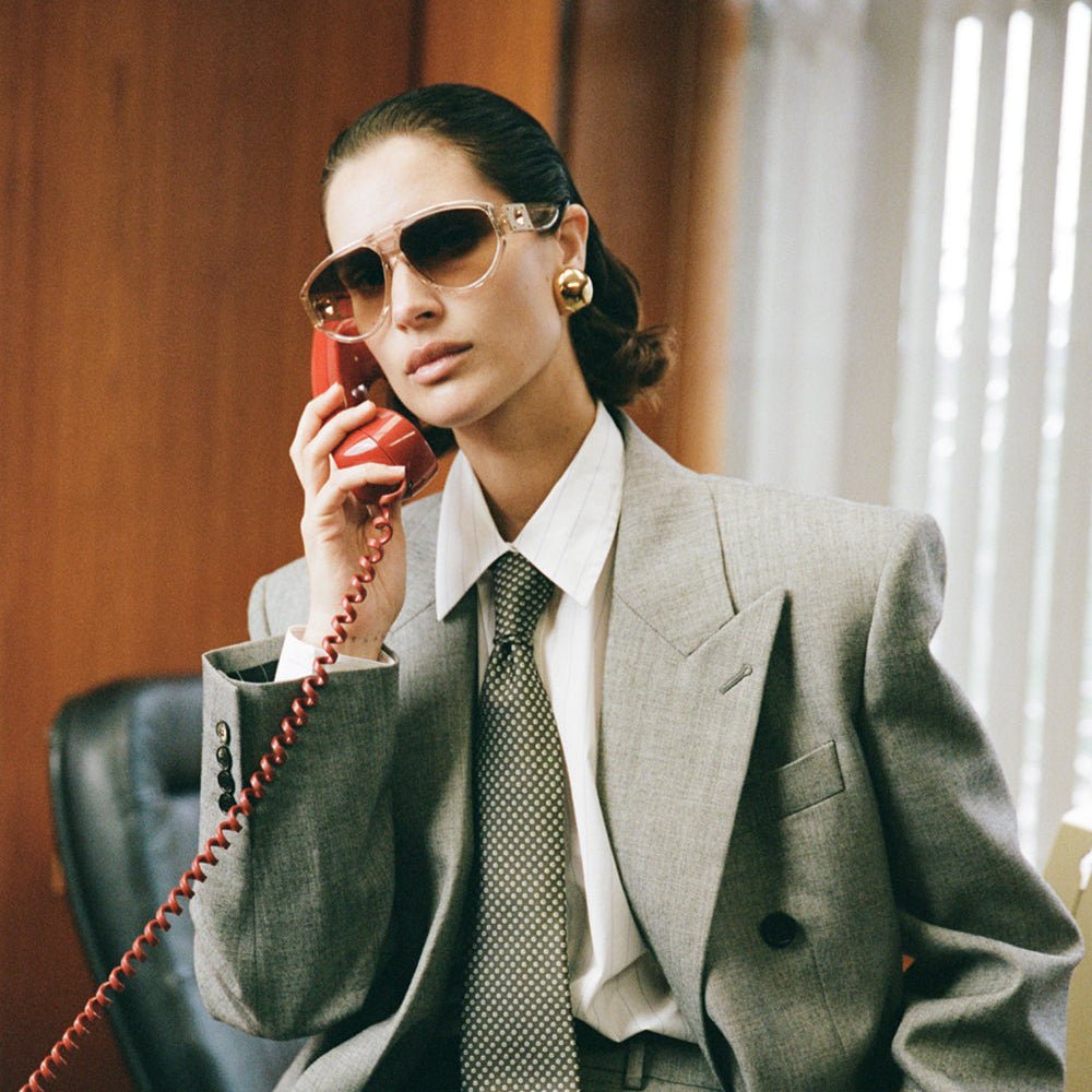 Portia Sunglasses in Ash - LINDA FARROW - Sunglasses - 