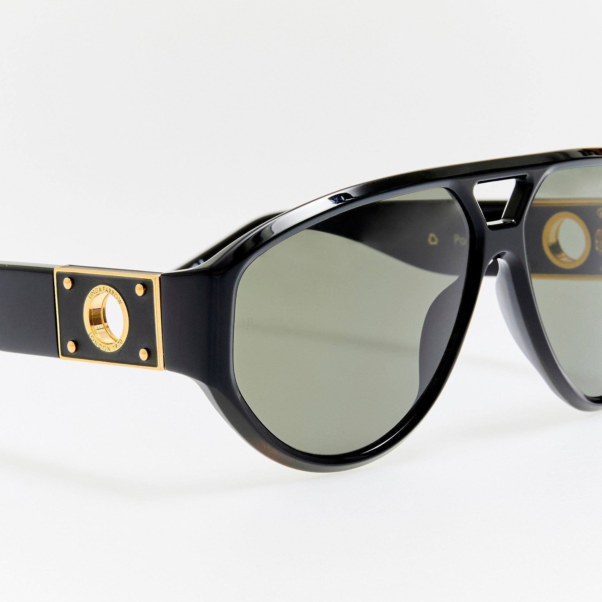 Portia Sunglasses in Black - LINDA FARROW - Sunglasses - 