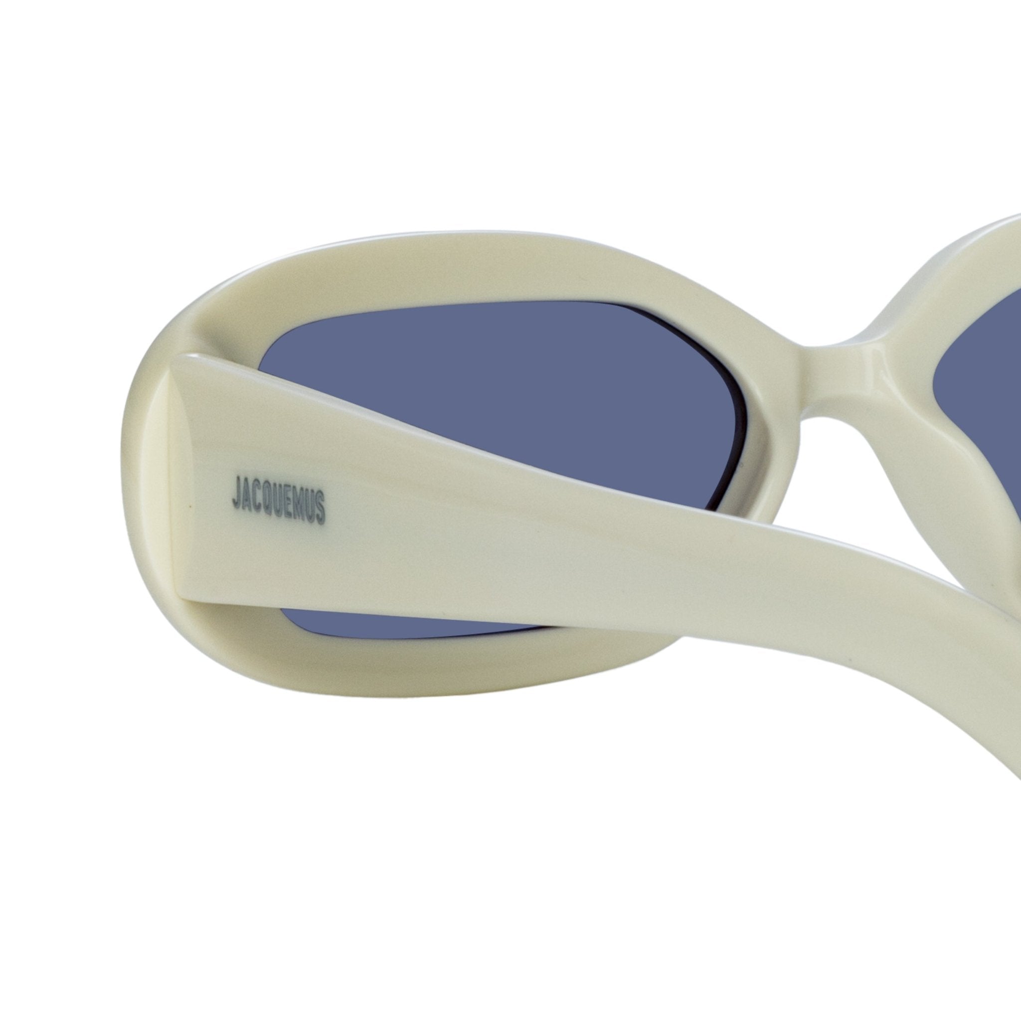Rond Carre Rectangular Sunglasses in White - LINDA FARROW - Sunglasses - 