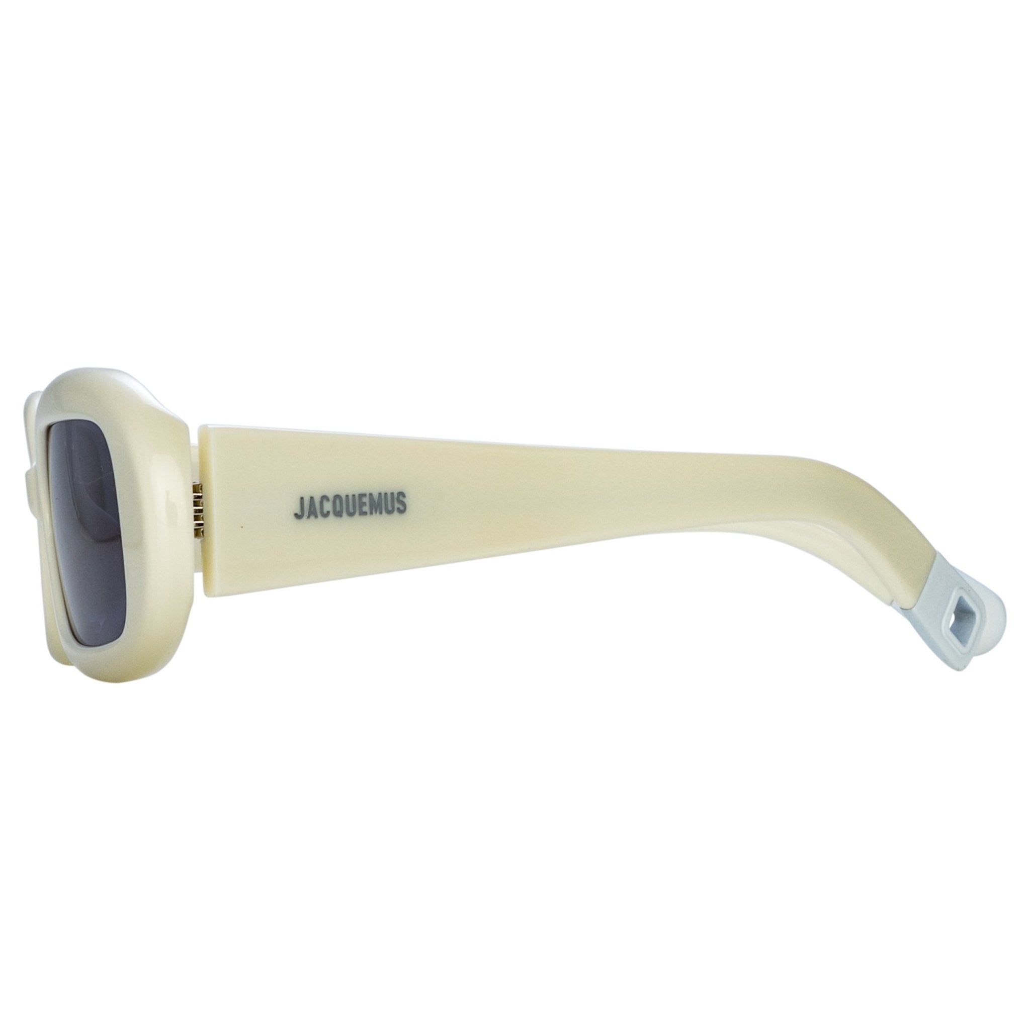 Rond Carre Rectangular Sunglasses in White - LINDA FARROW - Sunglasses - 