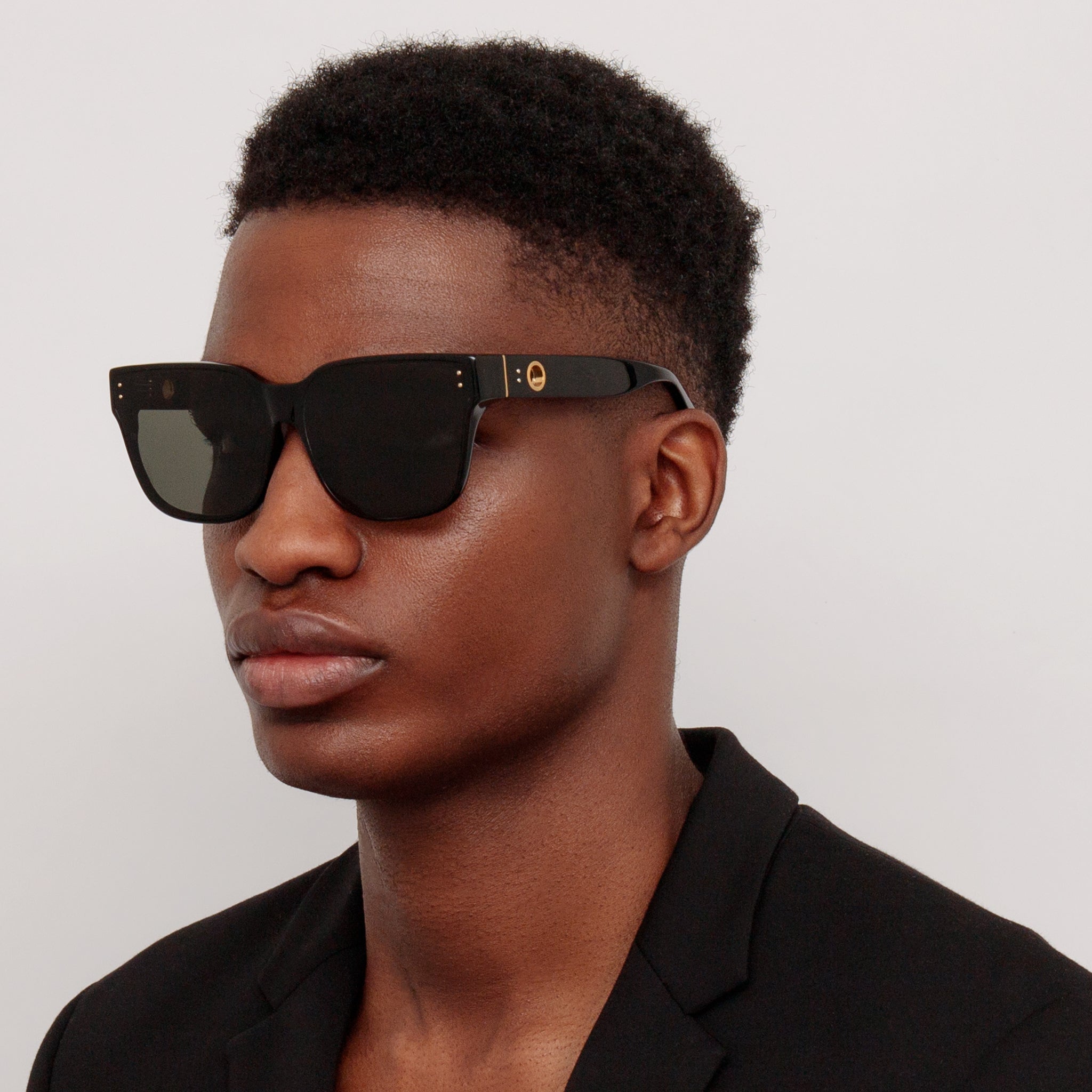 Rui Oversize Sunglasses in Black - LINDA FARROW - Sunglasses - 