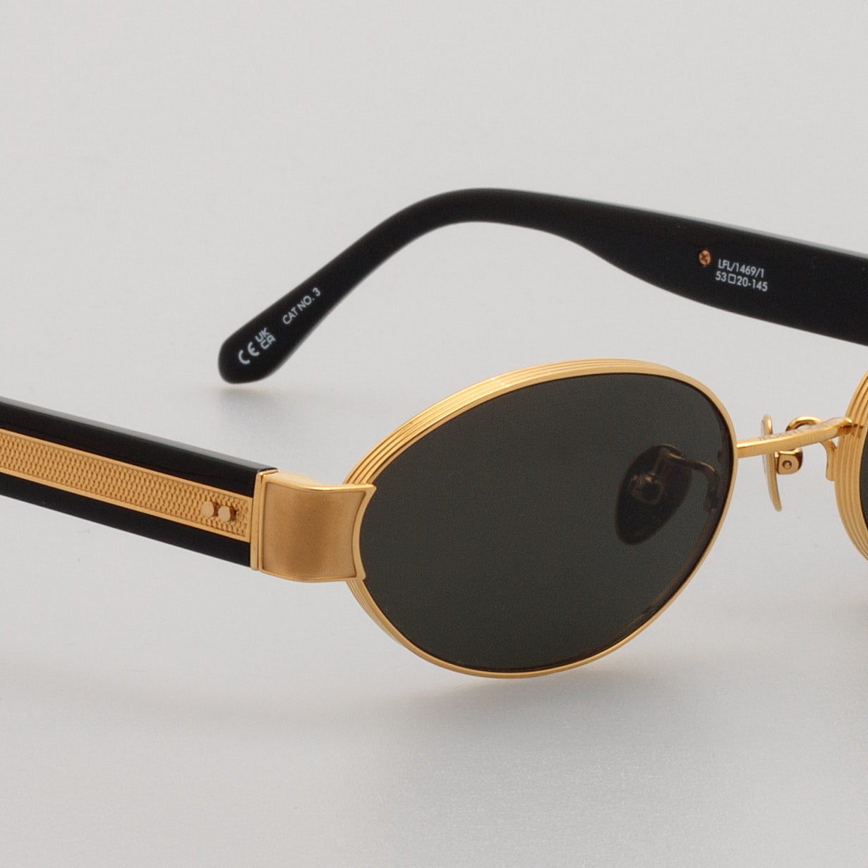 Sadie Sunglasses in 22K Gold and Grey - LINDA FARROW - Sunglasses - 