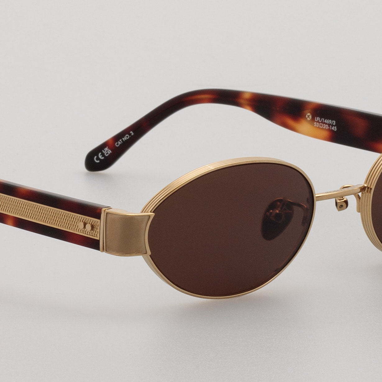 Sadie Sunglasses in 22K Gold & Tortoiseshell - LINDA FARROW - Sunglasses - 