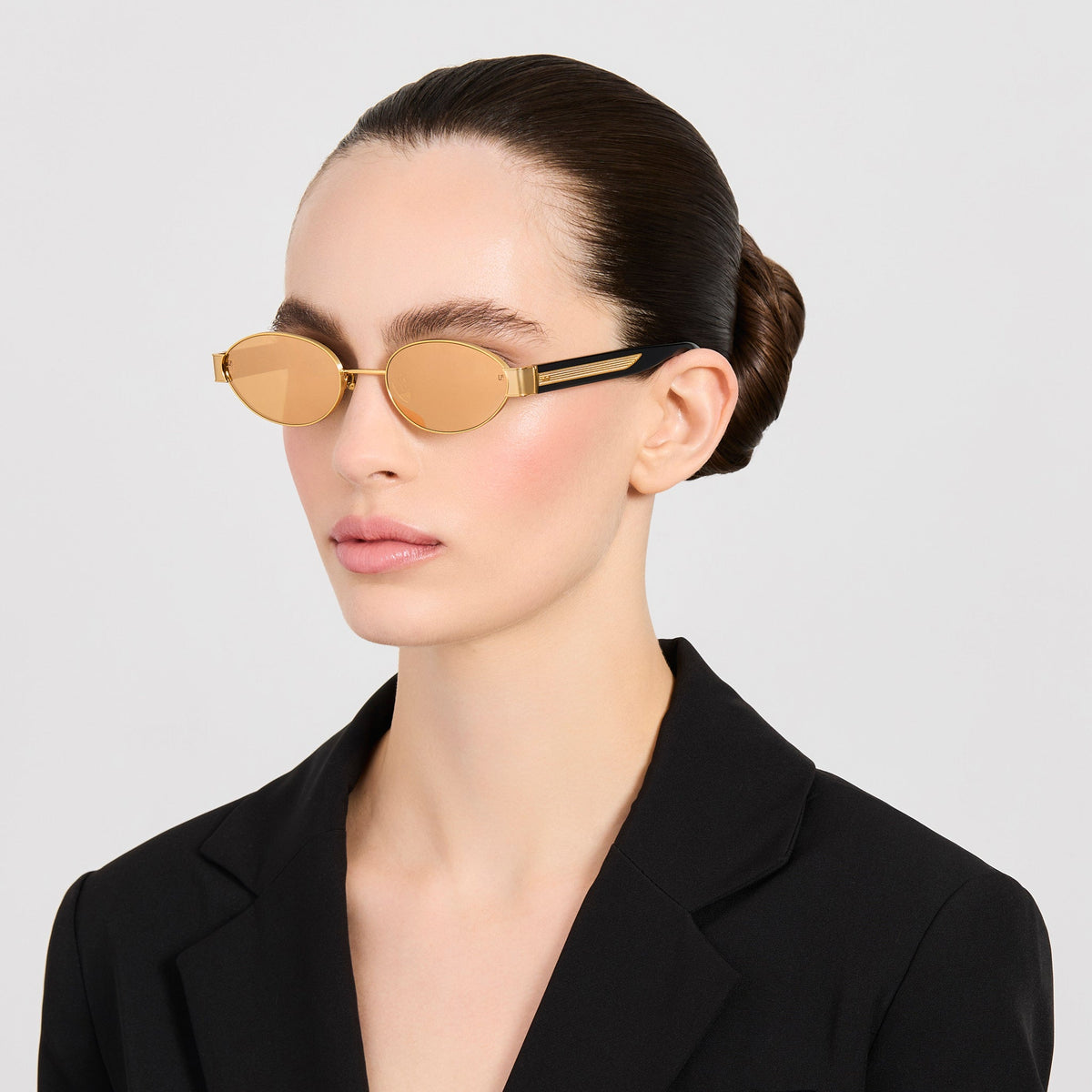 Sadie Sunglasses in 24K Gold - LINDA FARROW-Sunglasses-