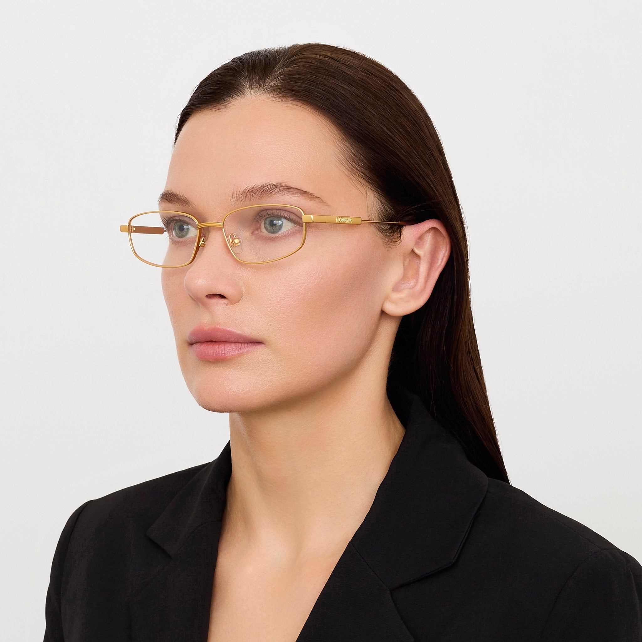 Secretaire Optical in Matt Gold - LINDA FARROW - Optical Frame - 